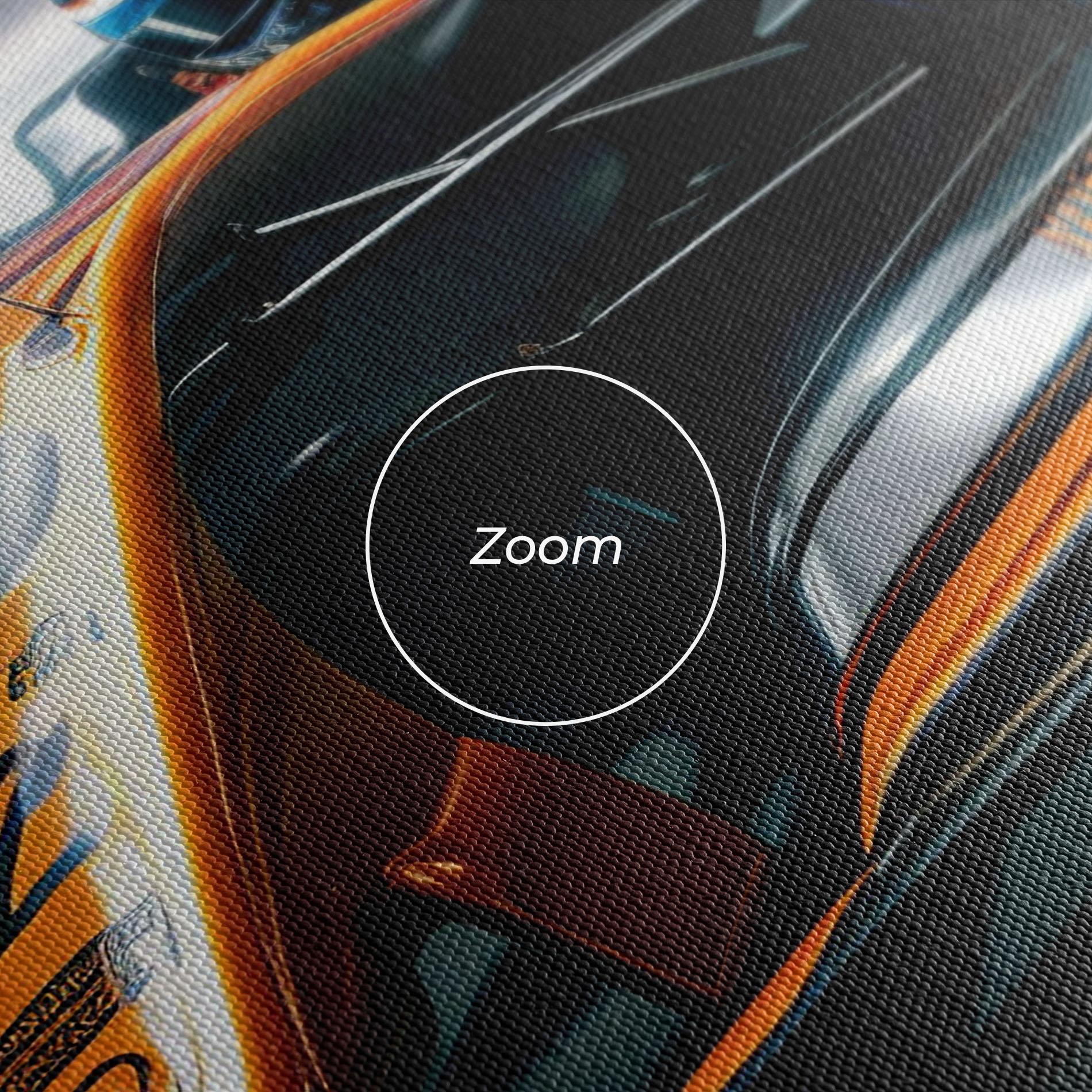 Картина на платно Orange F1 Car mockup 3