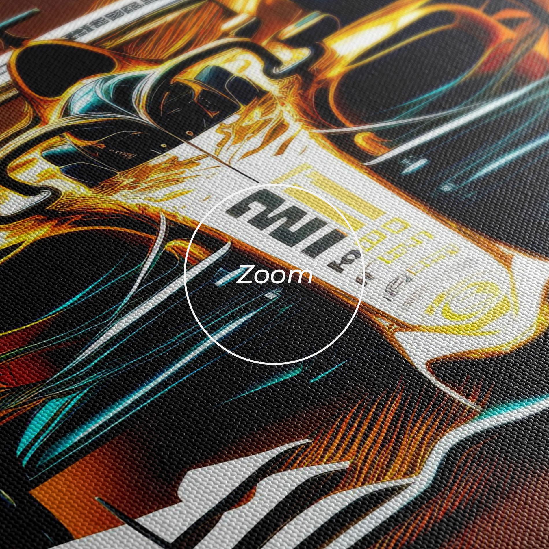 Картина на платно Orange Racing Car mockup 3