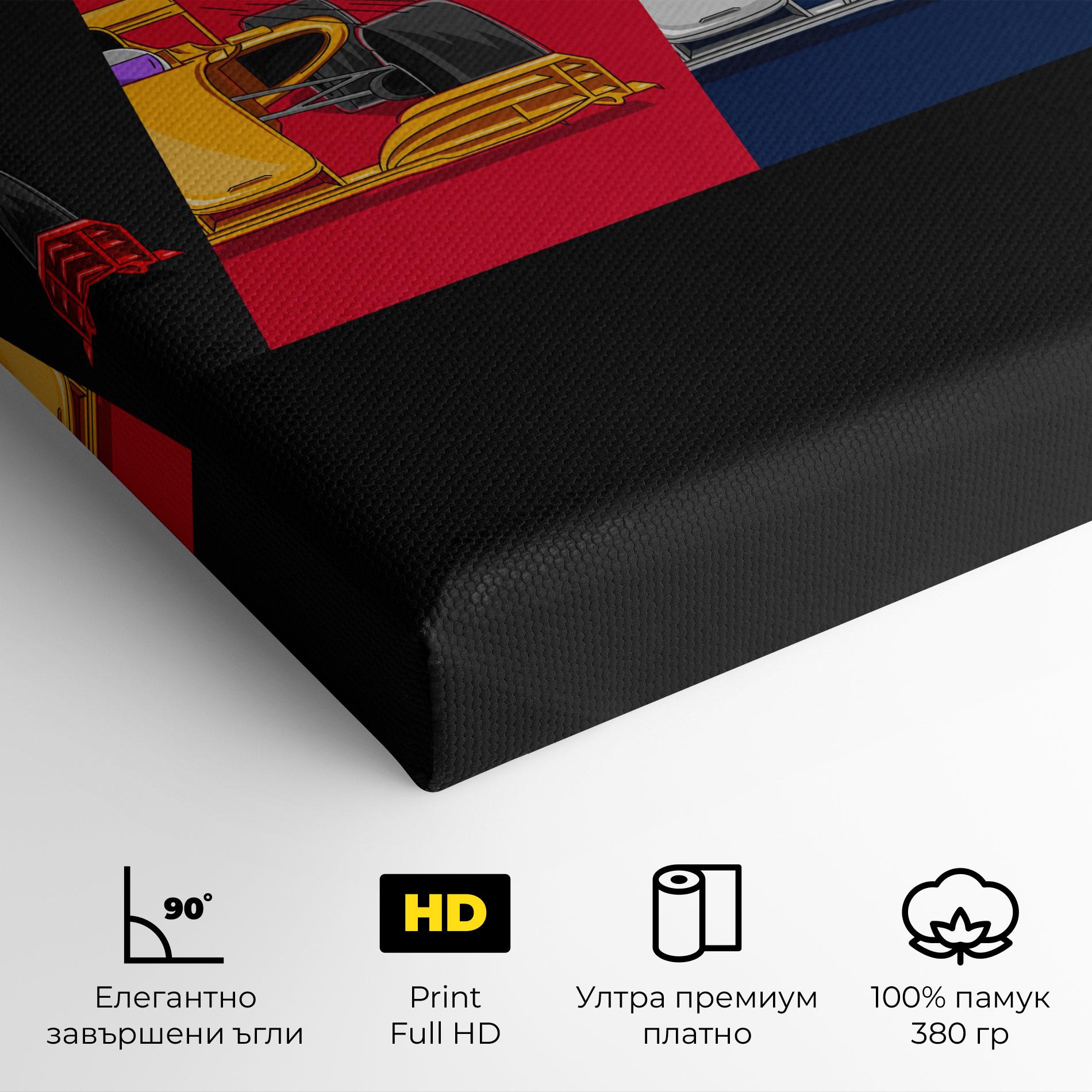 Картина на платно F1 Cars mockup 4