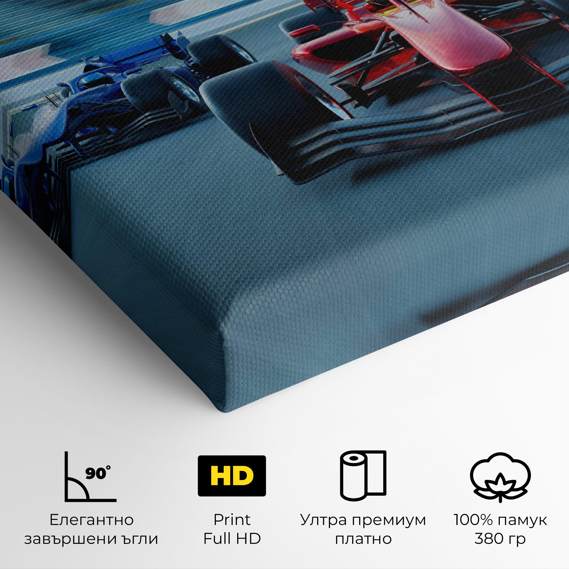 Картина на платно F1 Racing mockup 4