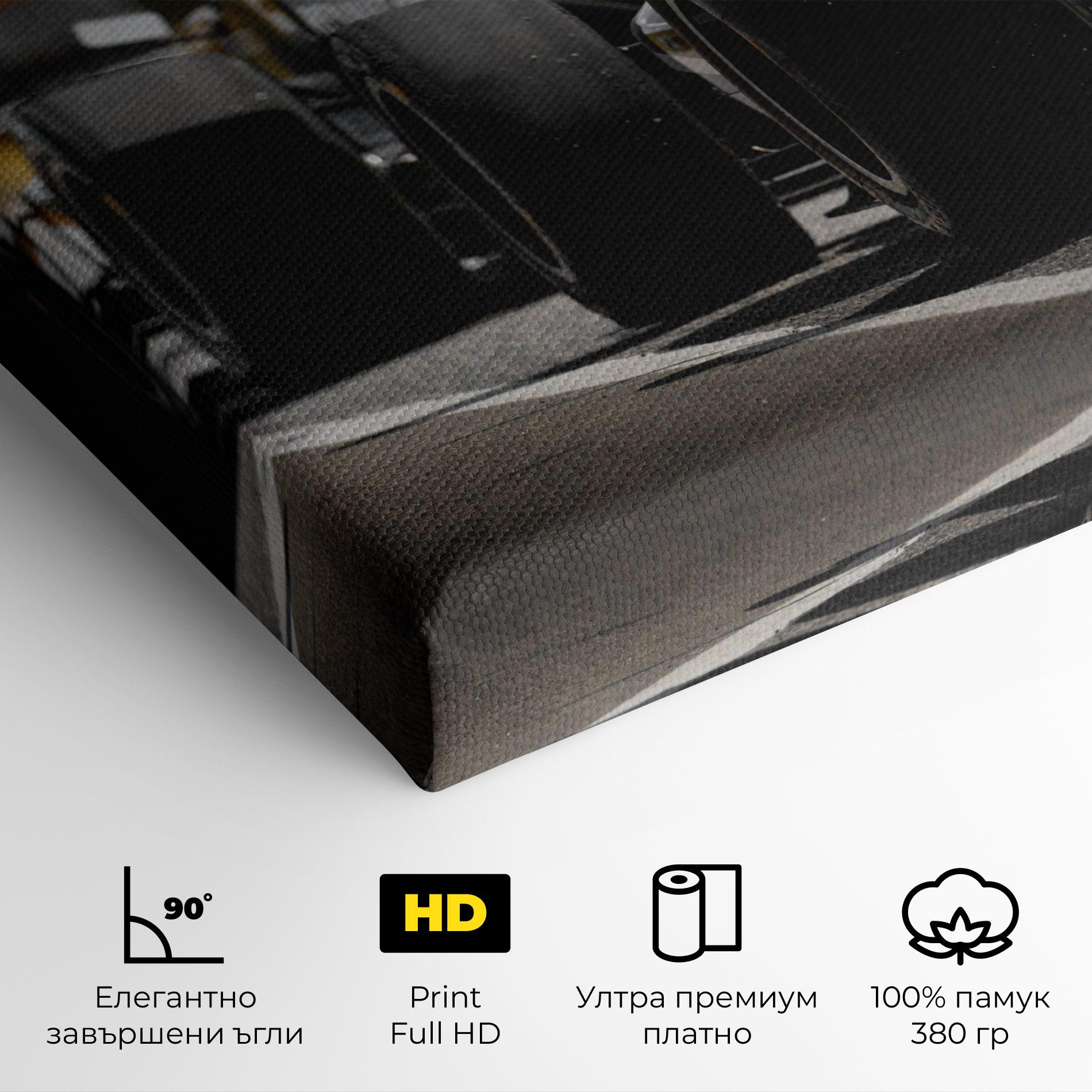 Картина на платно Grey F1 Cars mockup 4