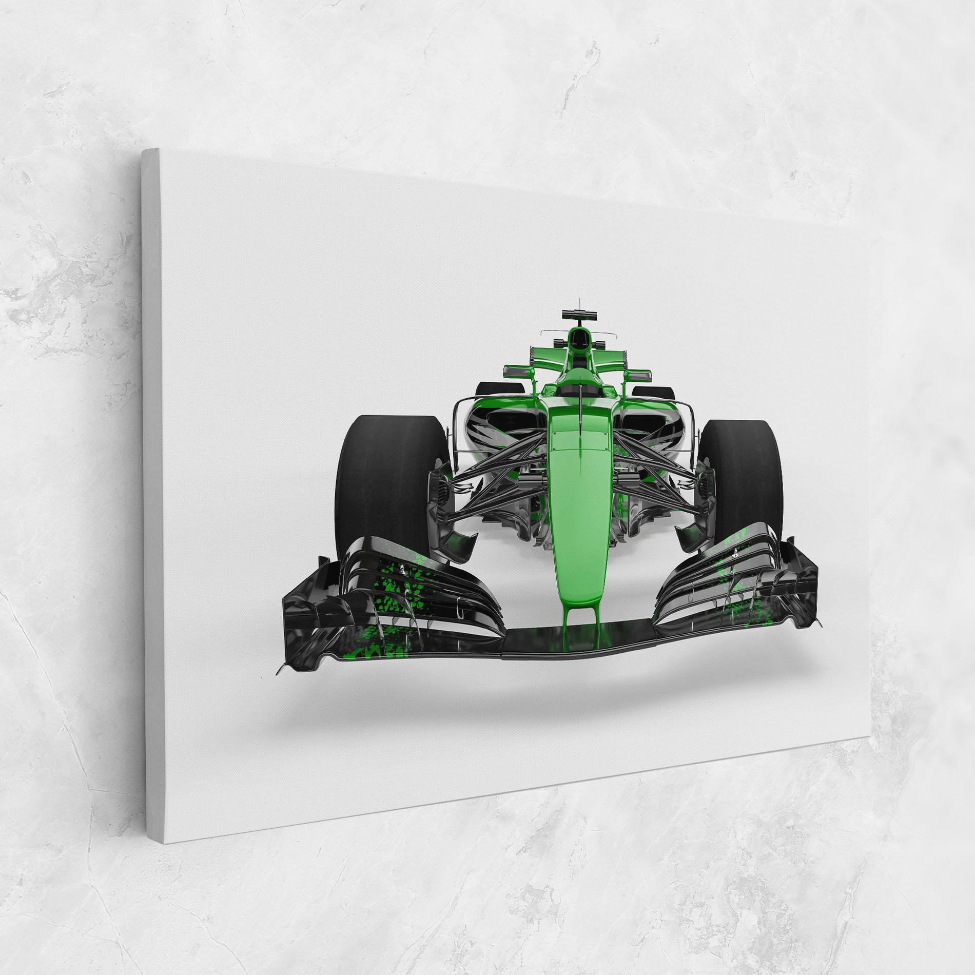 Картина на платно Green F1 Car mockup 1