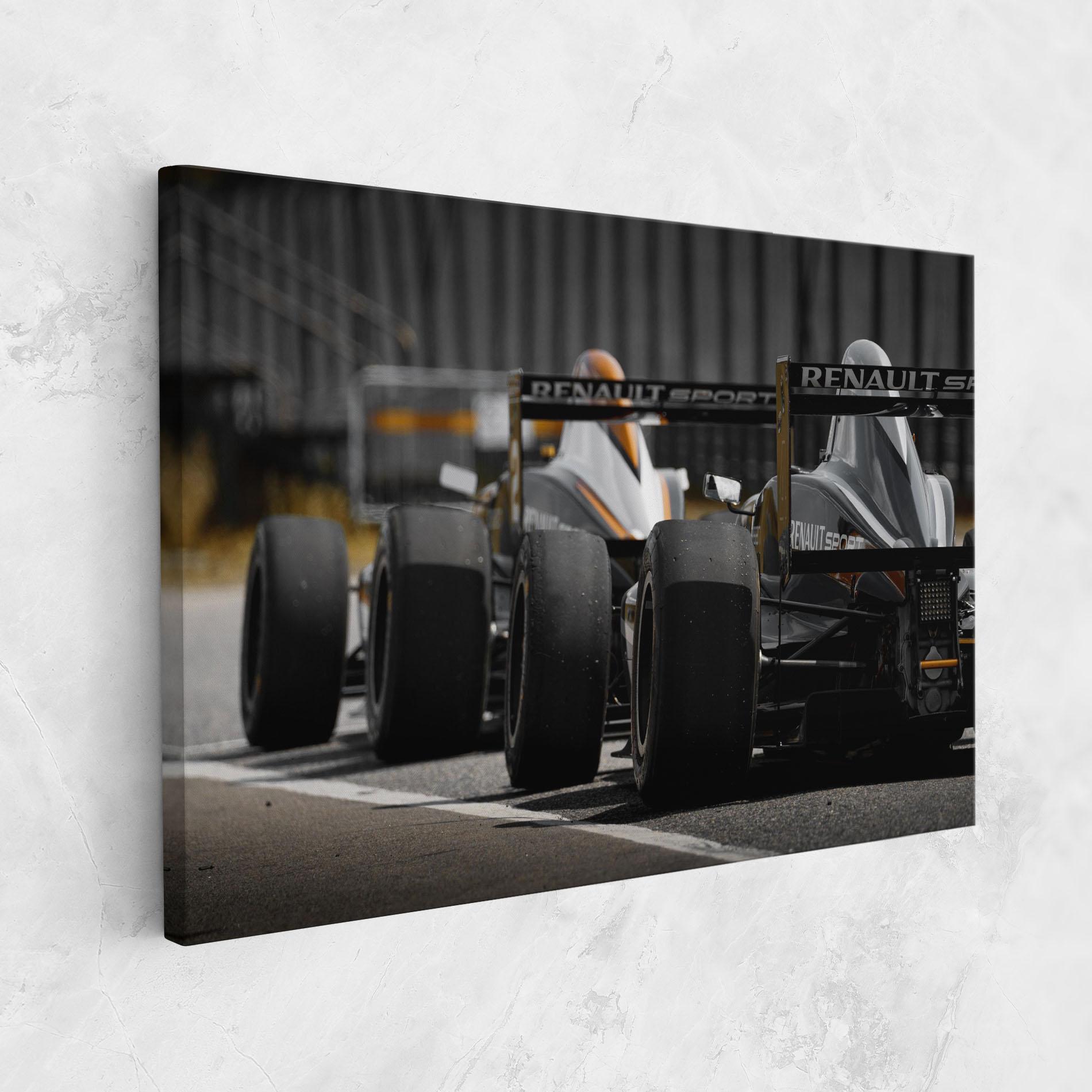 Картина на платно Grey F1 Cars mockup 1