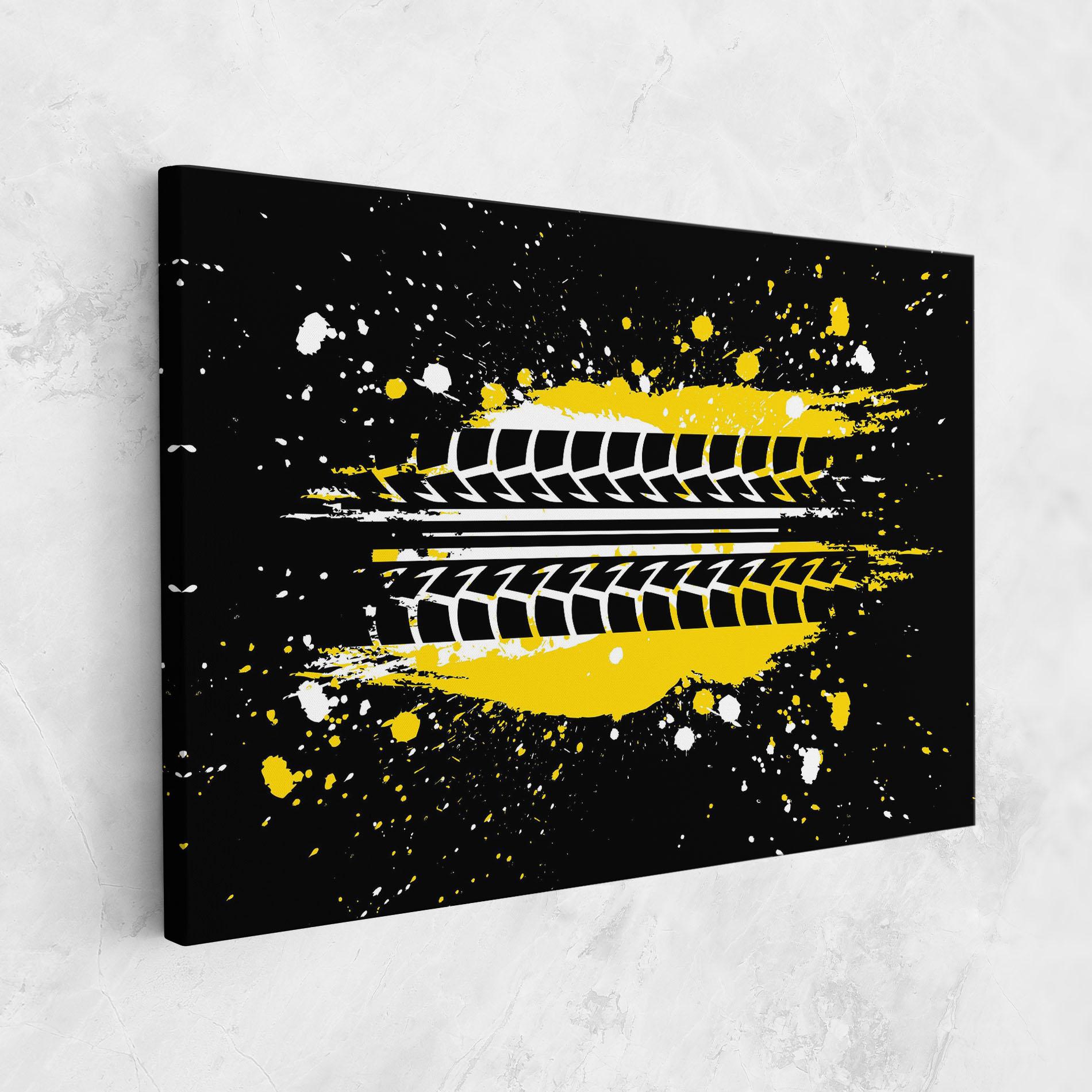 Картина на платно Yellow Traces mockup 1