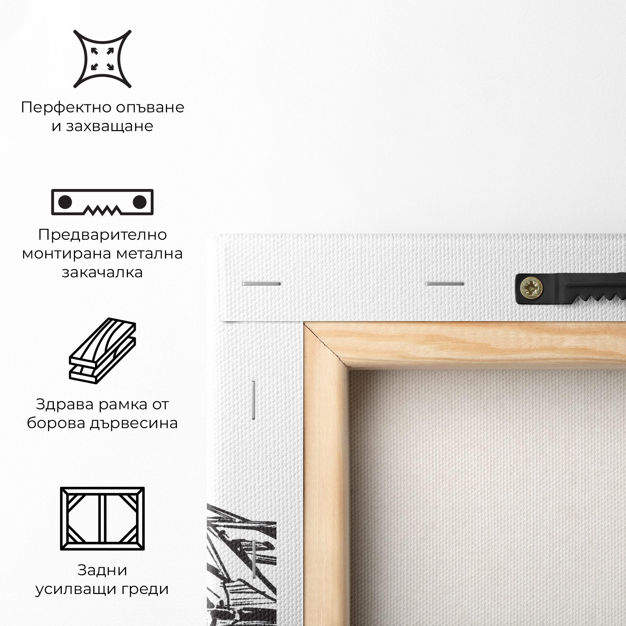 Картина на платно Black Line F1 mockup 5