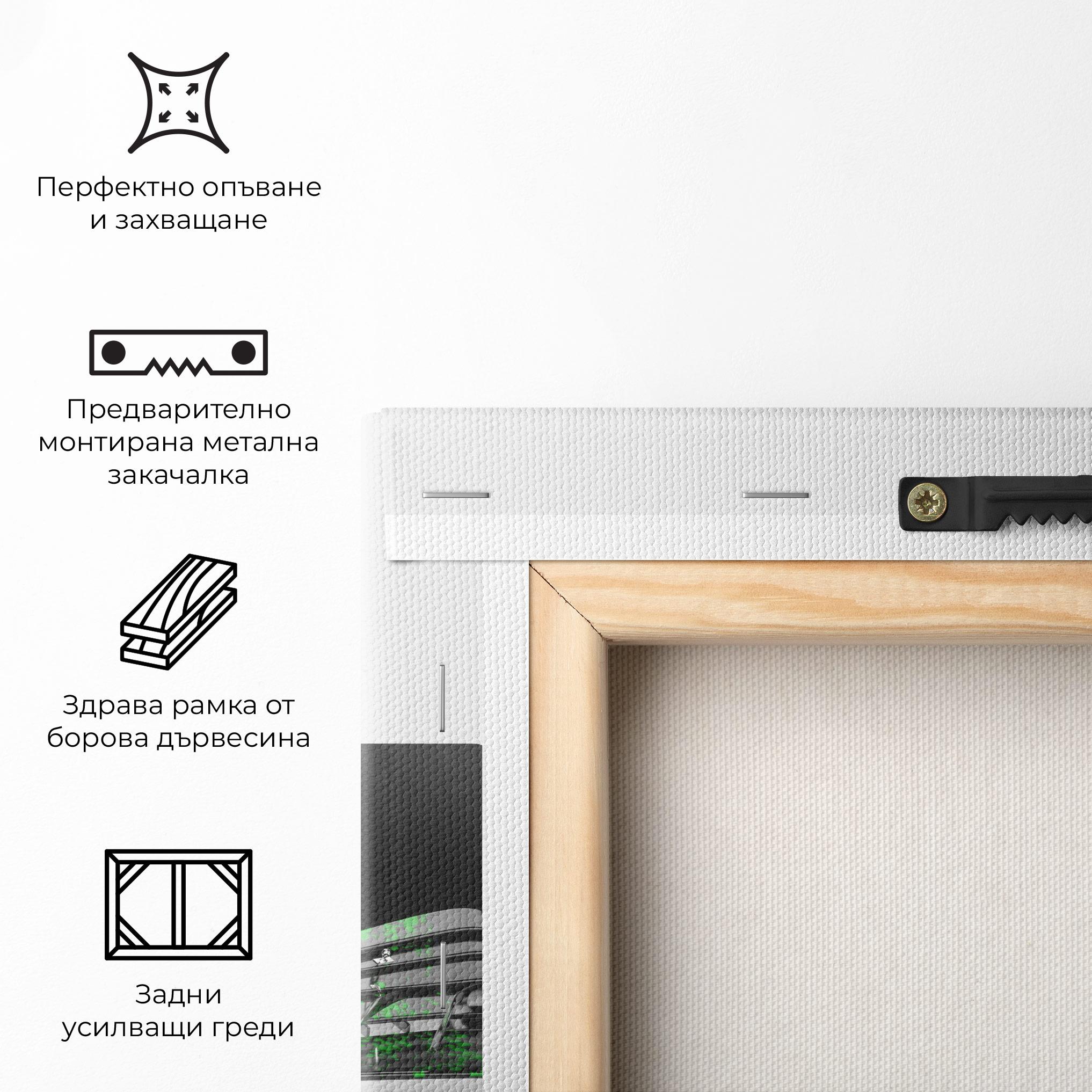 Картина на платно Green F1 Car mockup 5