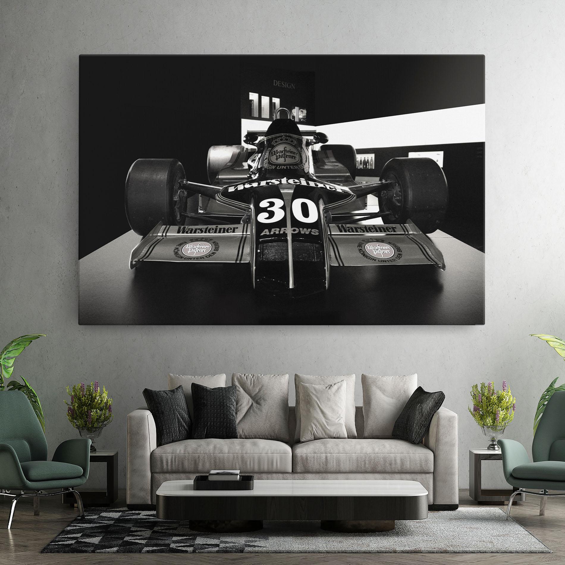 Картина на платно Formula 1 Car Grey mockup 7