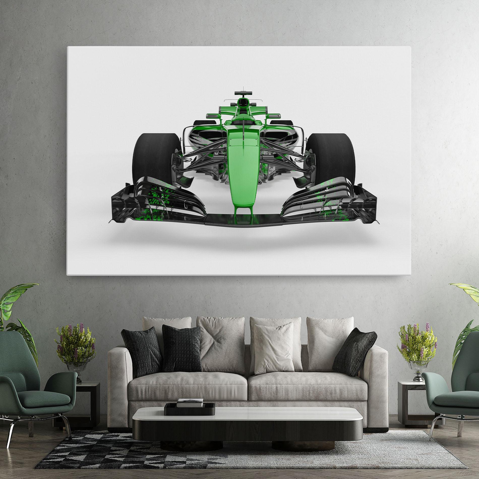 Картина на платно Green F1 Car mockup 7