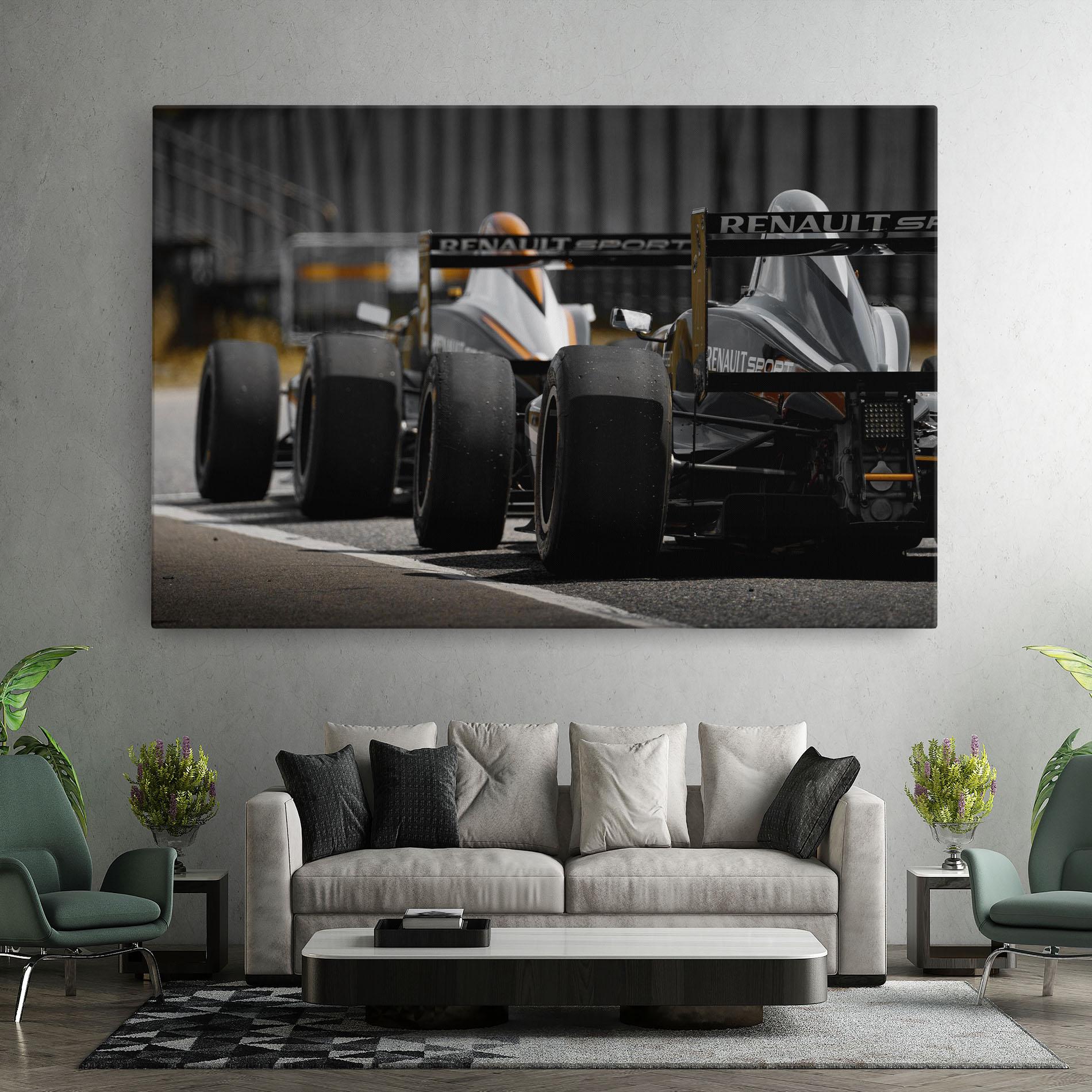 Картина на платно Grey F1 Cars mockup 7
