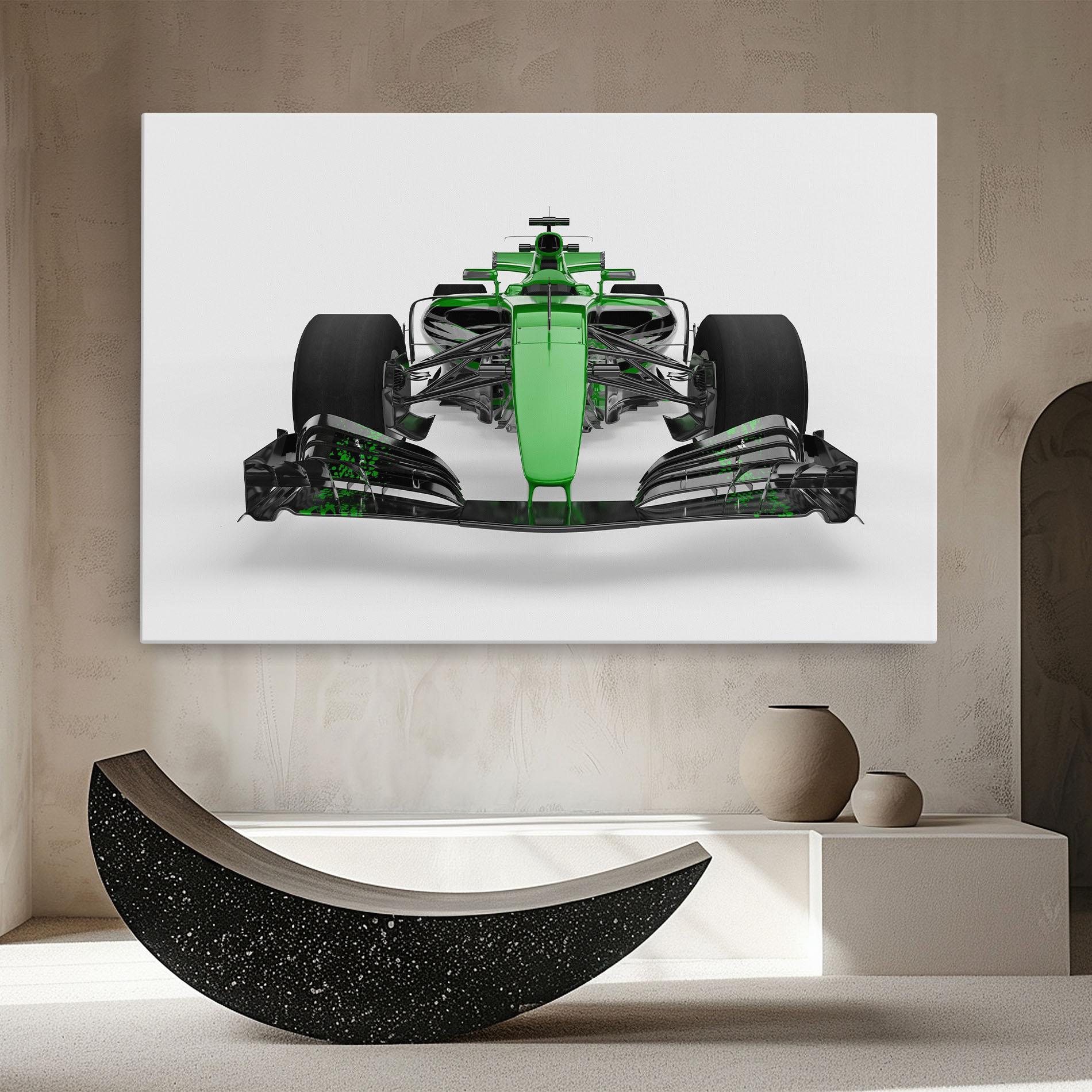 Картина на платно Green F1 Car mockup 8