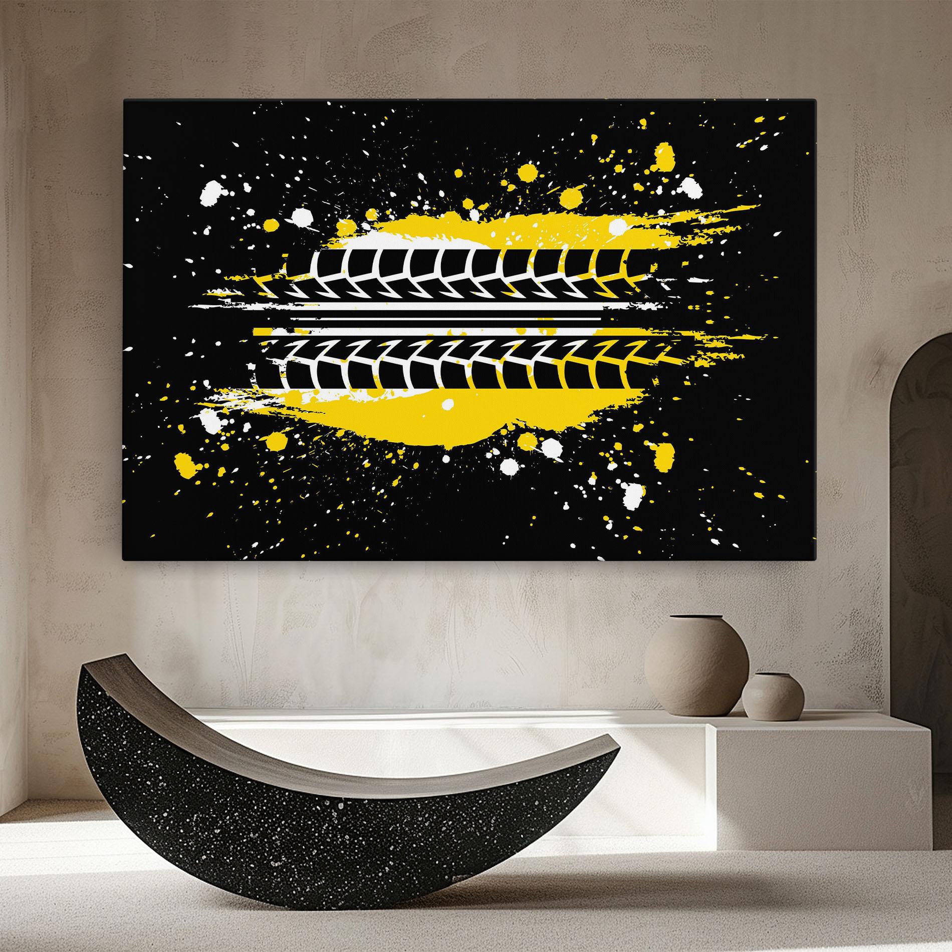 Картина на платно Yellow Traces mockup 8