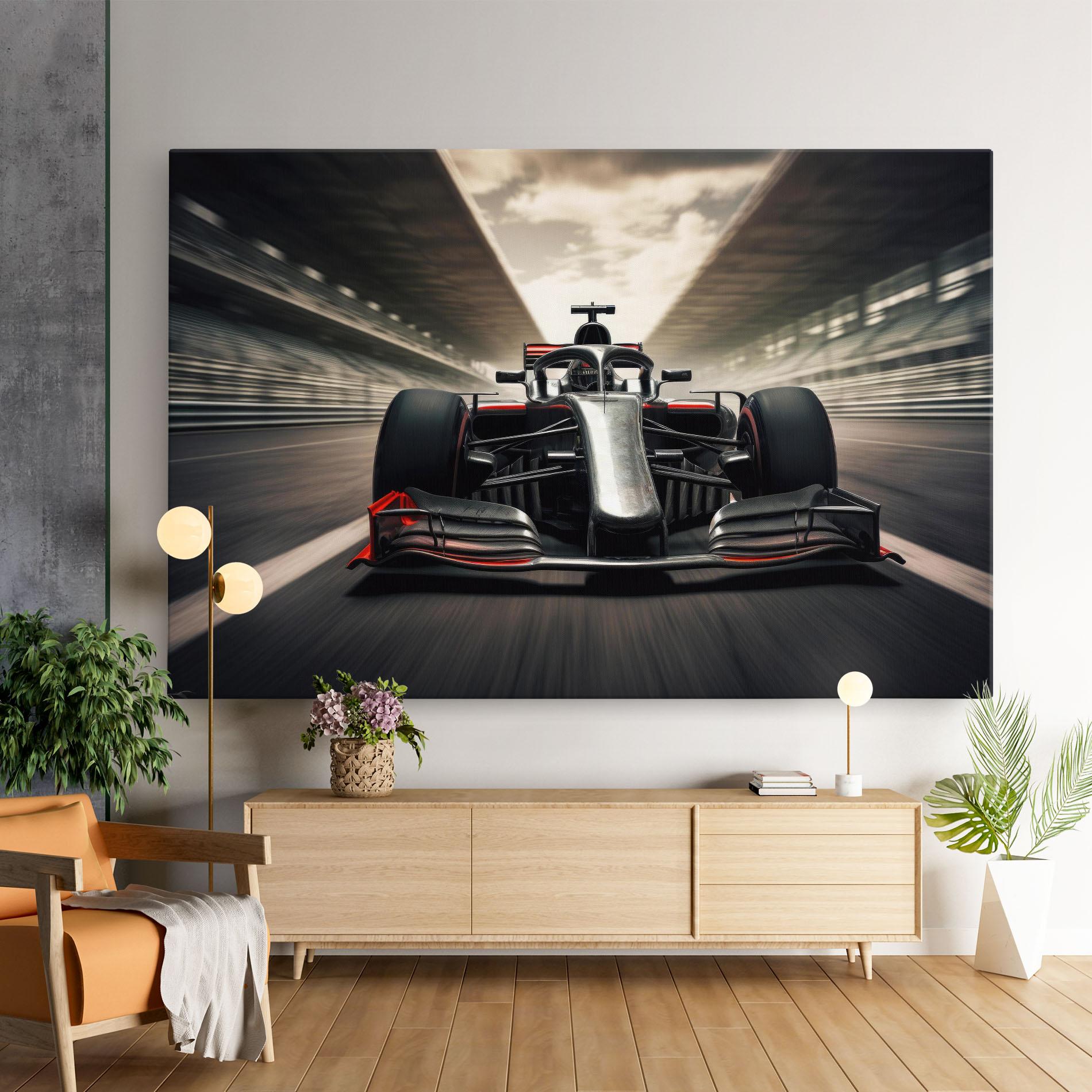 Картина на платно Black Red F1 mockup 9