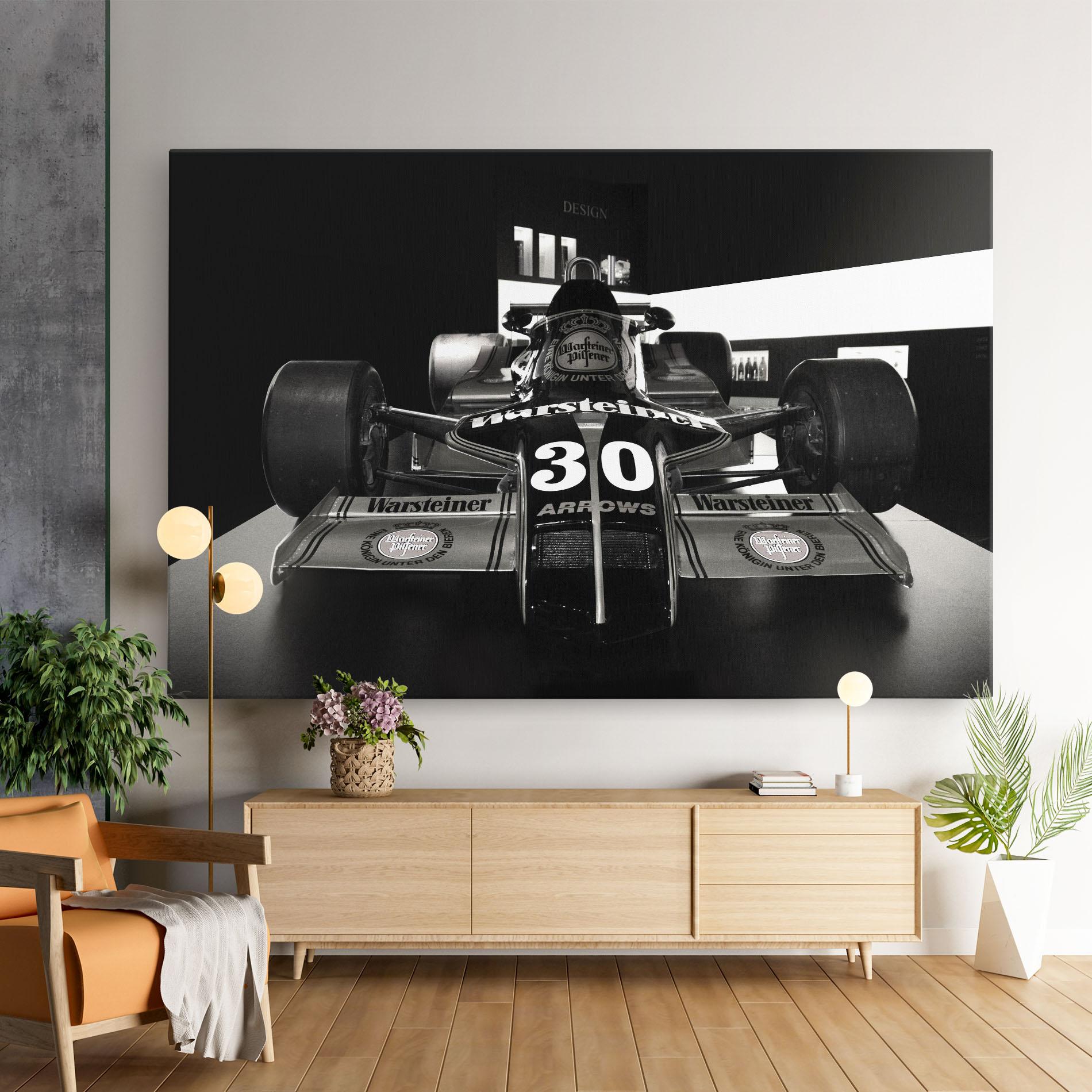 Картина на платно Formula 1 Car Grey mockup 9