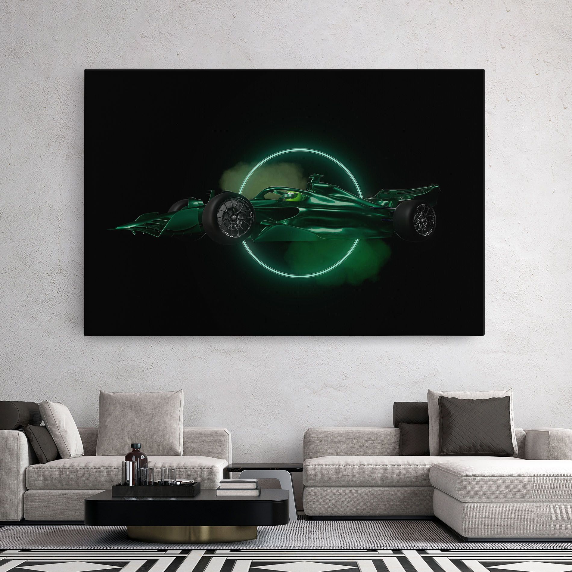 Green Racing Car mockup 2
