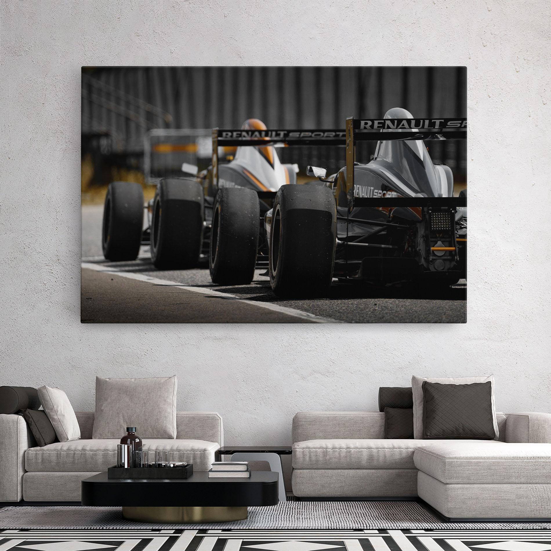 Картина на платно Grey F1 Cars mockup 2