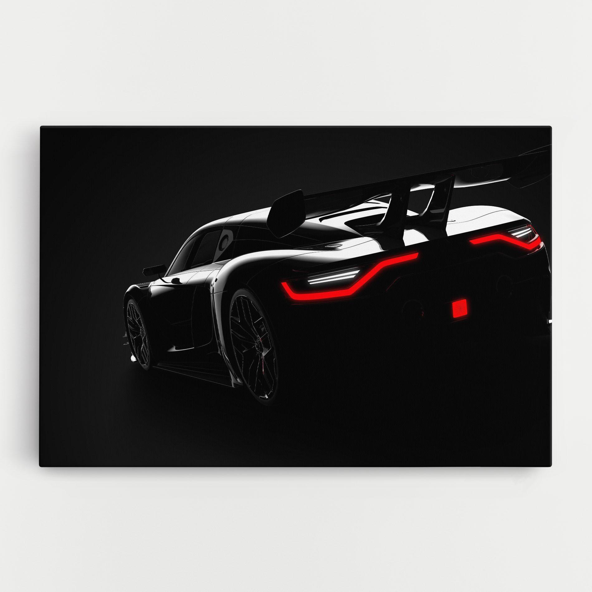 Картина на платно Black Hypercar Car mockup 0