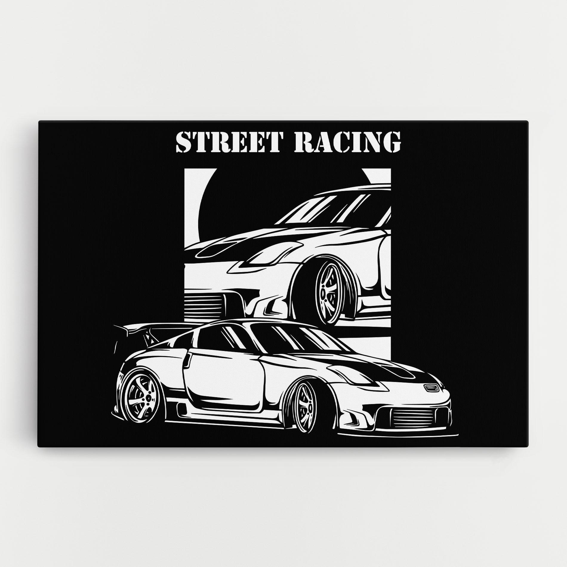 Картина на платно Car Street Racing mockup 0