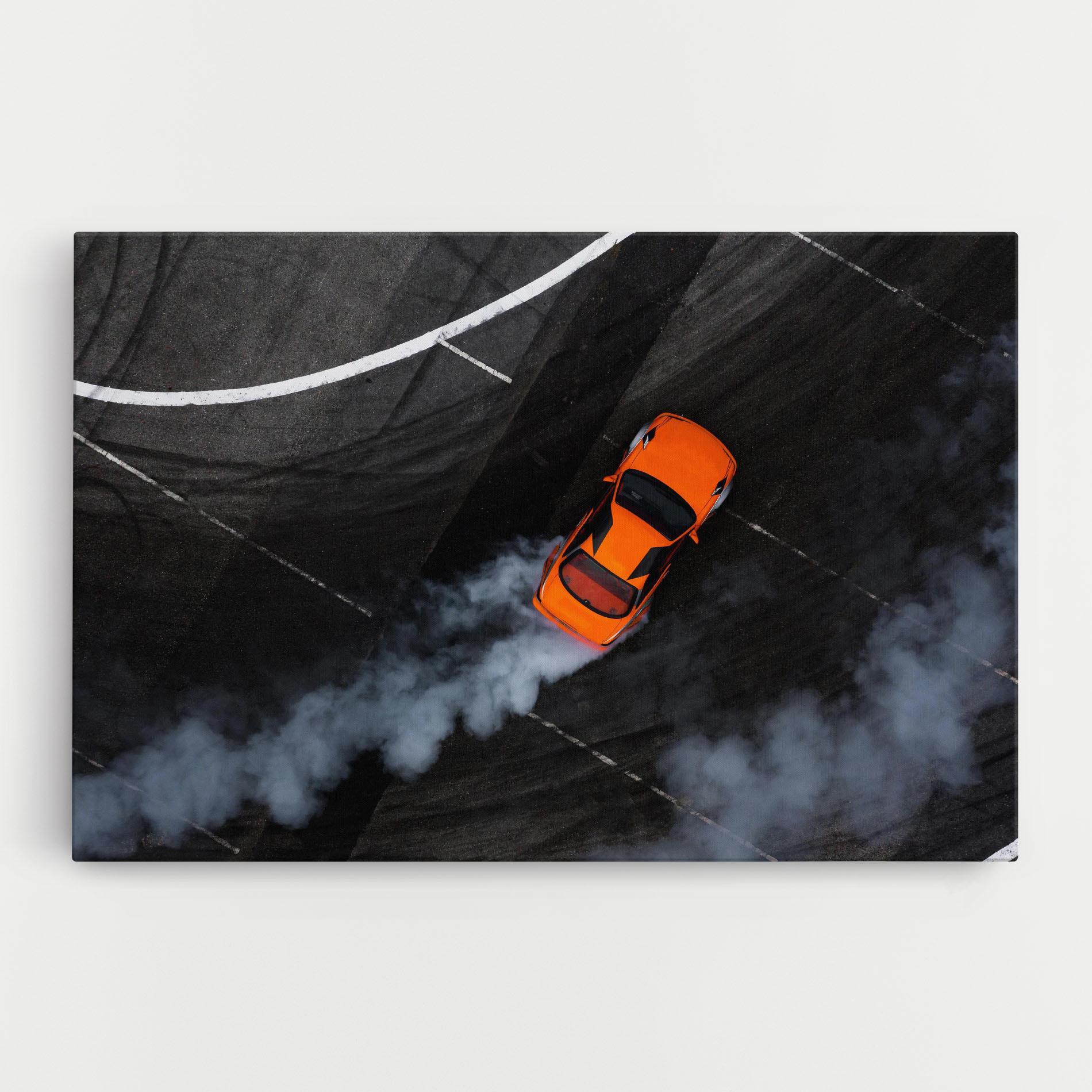 Картина на платно Orange Proche Drifting mockup 0