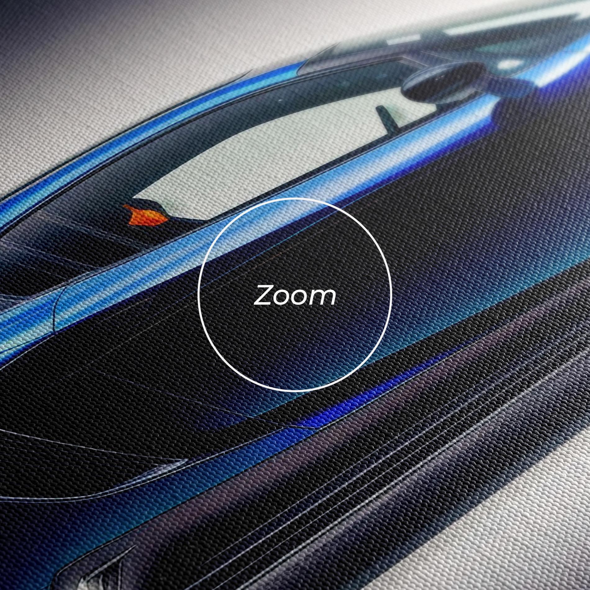 Картина на платно Blue Hypercar Side mockup 3