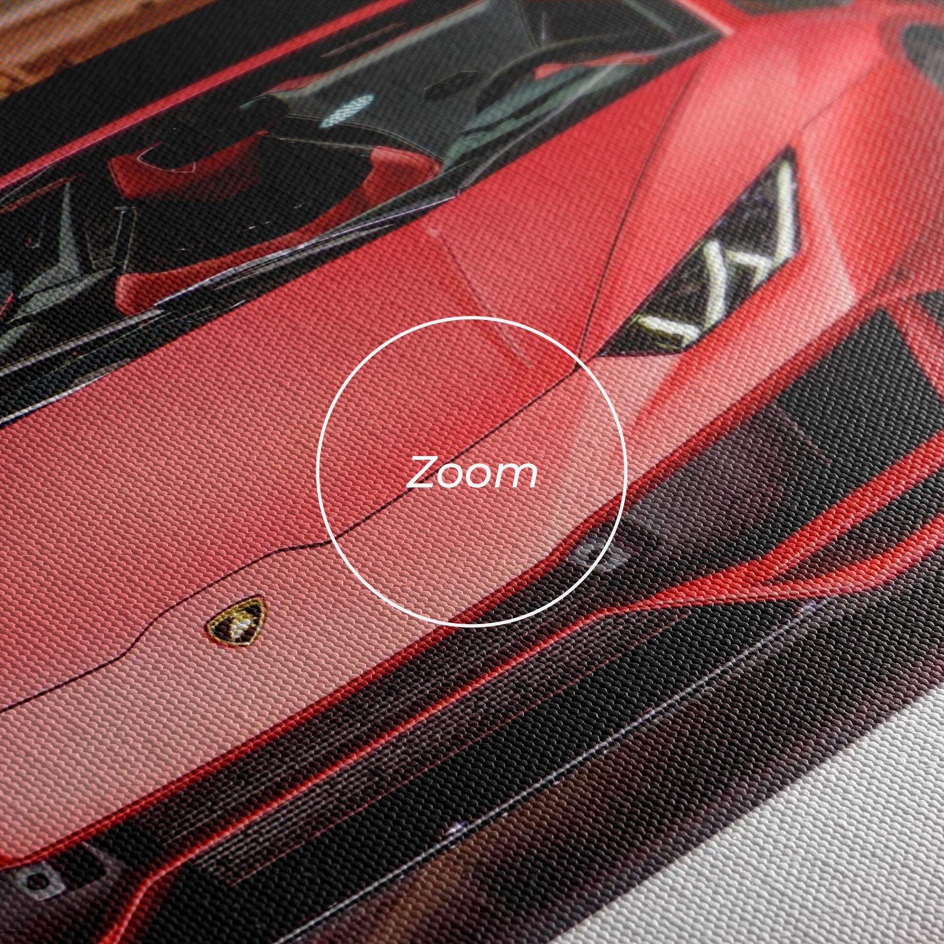 Картина на платно Red Lambo Front mockup 3