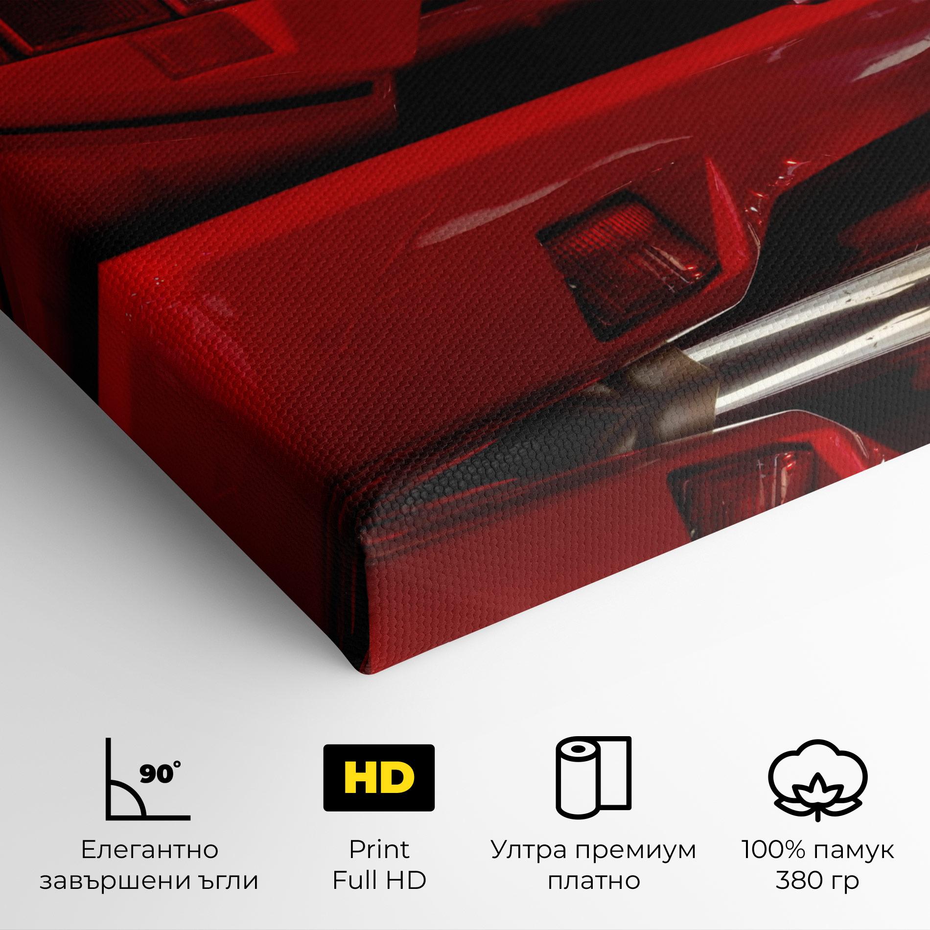 Картина на платно Red Rear Countach mockup 4