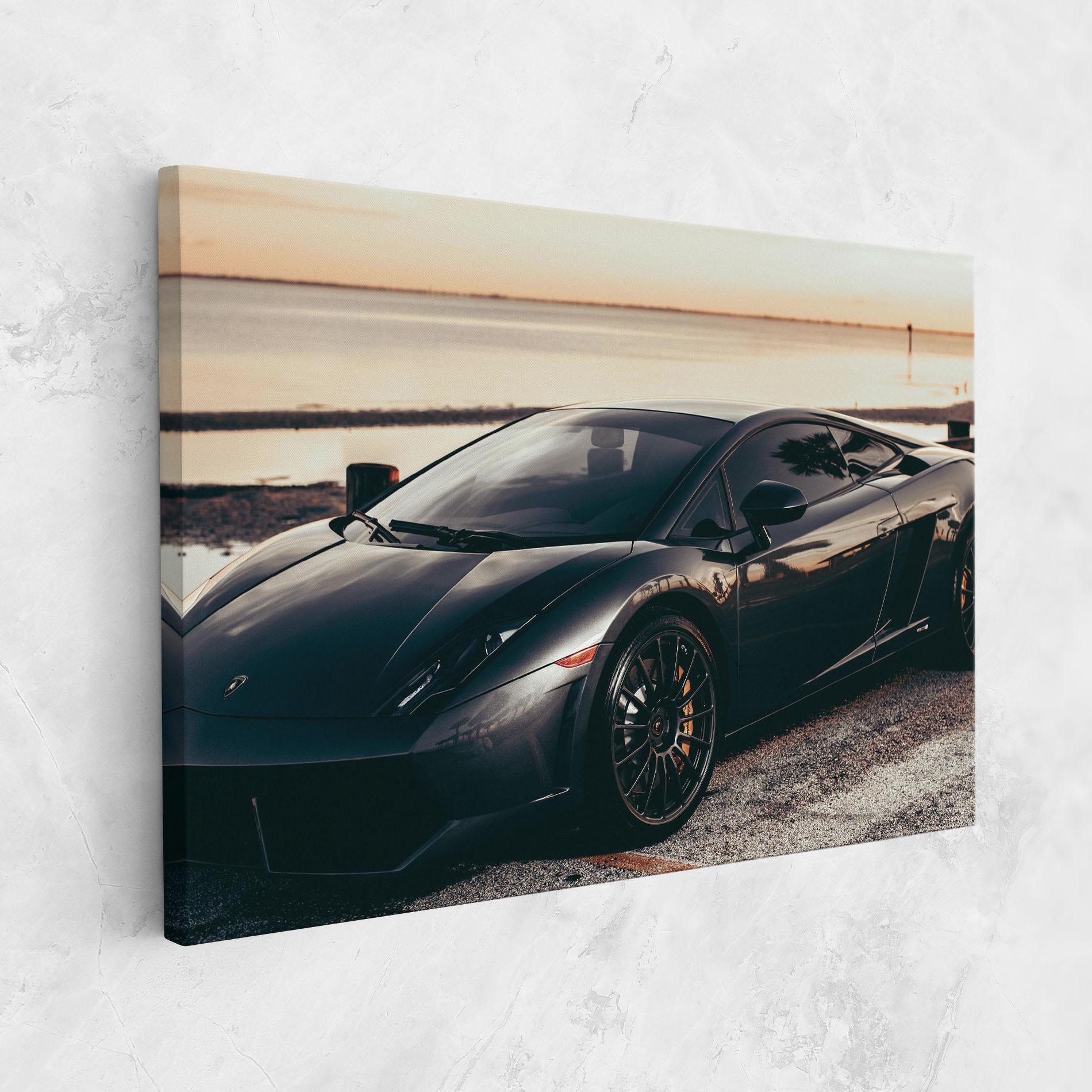 Картина на платно Black Lambo Sea mockup 1
