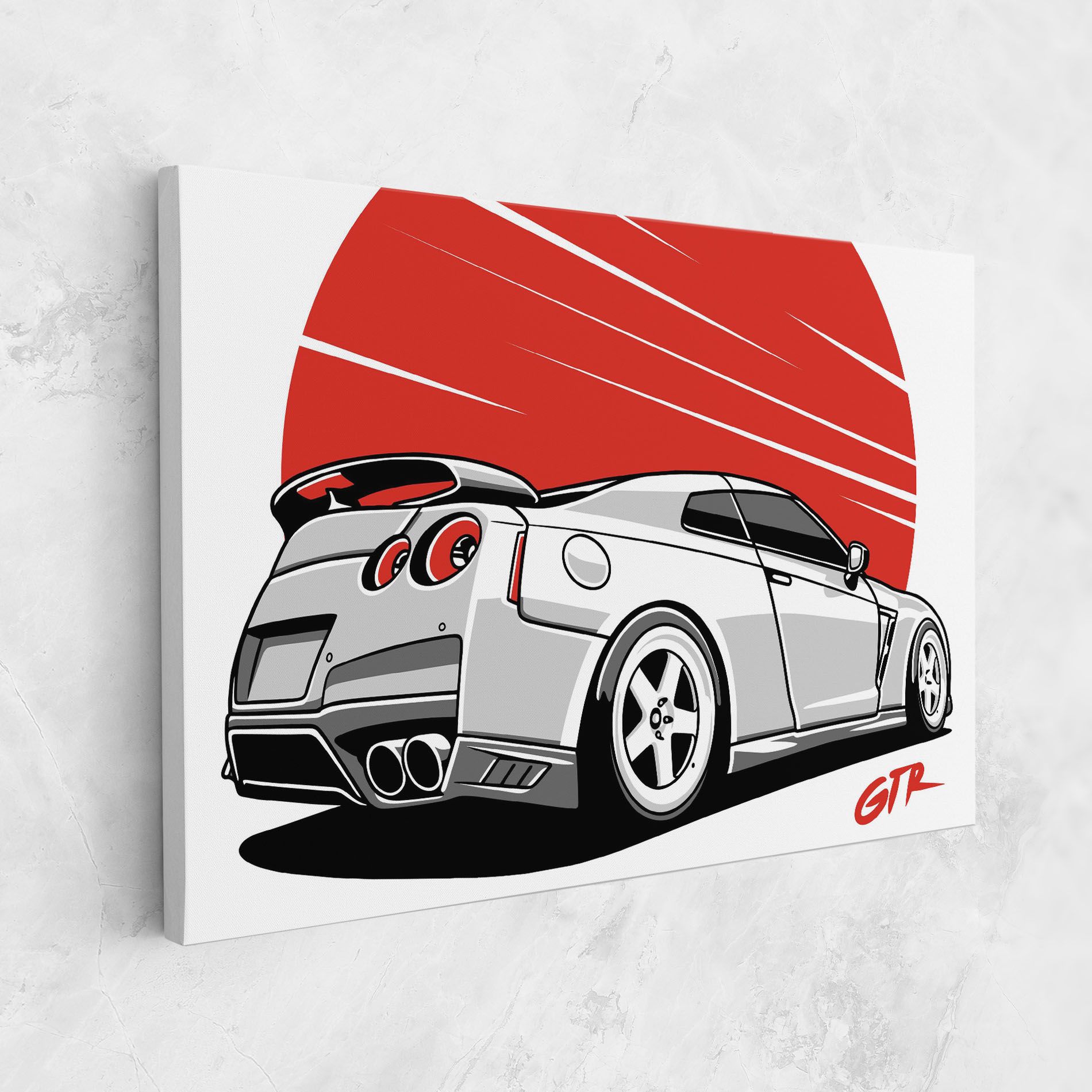 Grey Gtr Car mockup 1