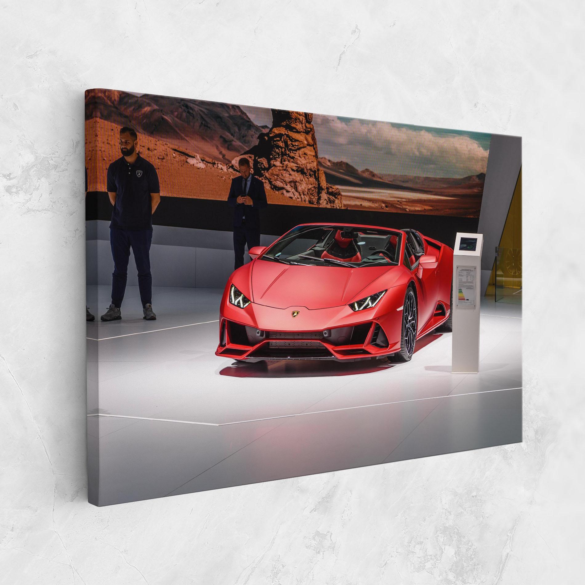 Картина на платно Red Lambo Front mockup 1