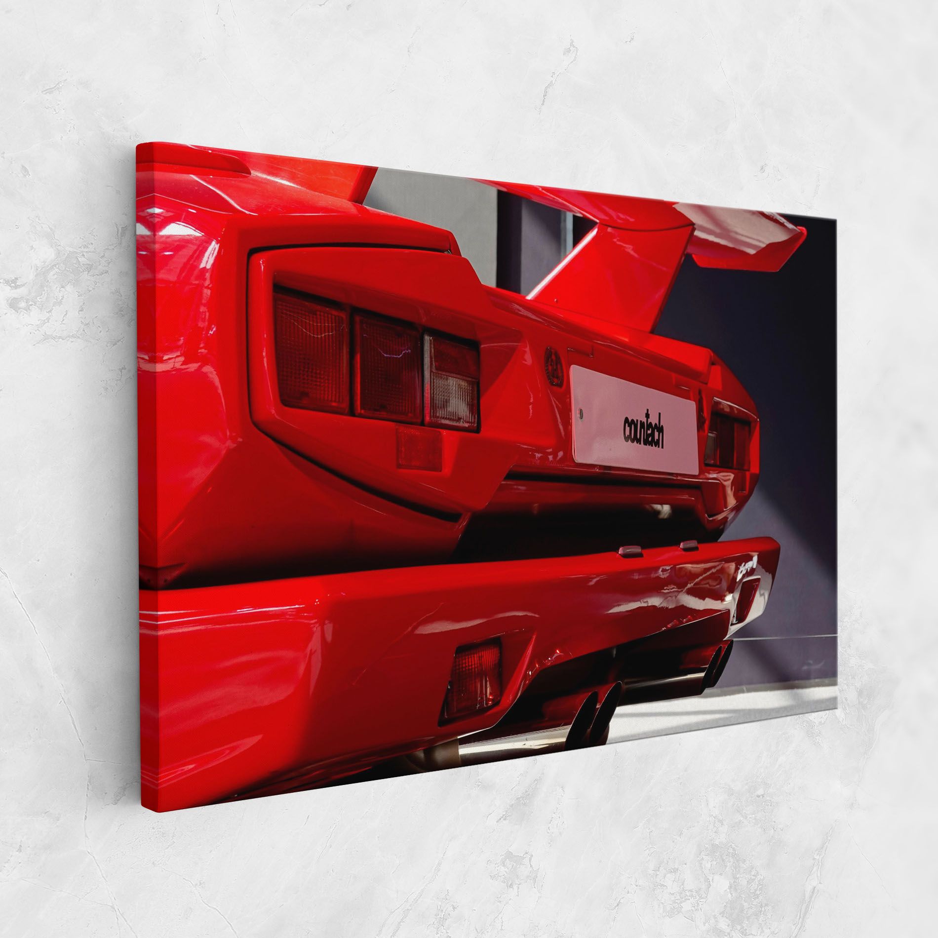 Red Rear Countach mockup 1