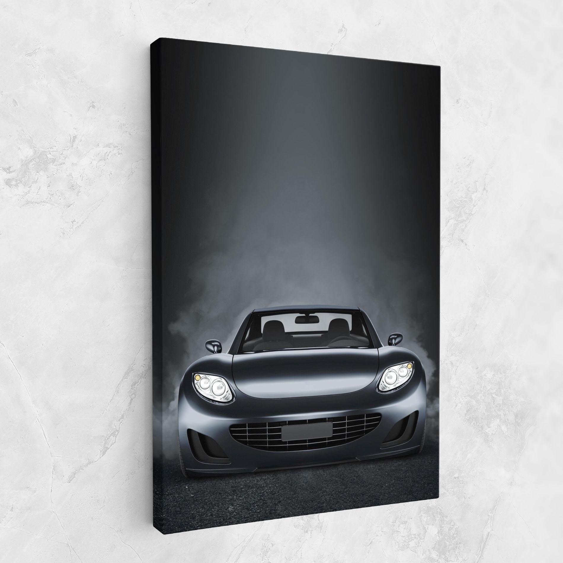 Картина на платно Black Front Car mockup 1