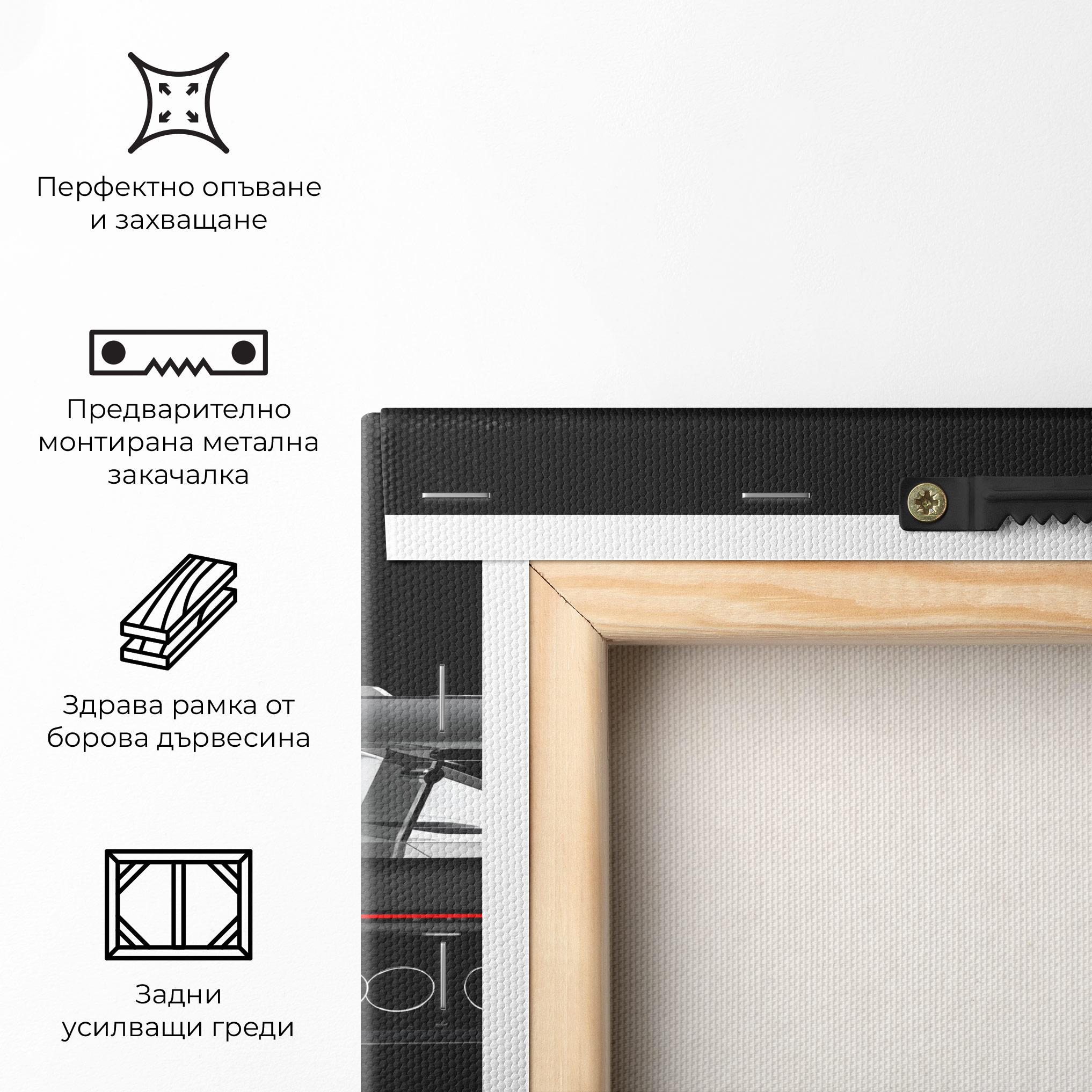 Картина на платно Black Rear Hypercar mockup 5