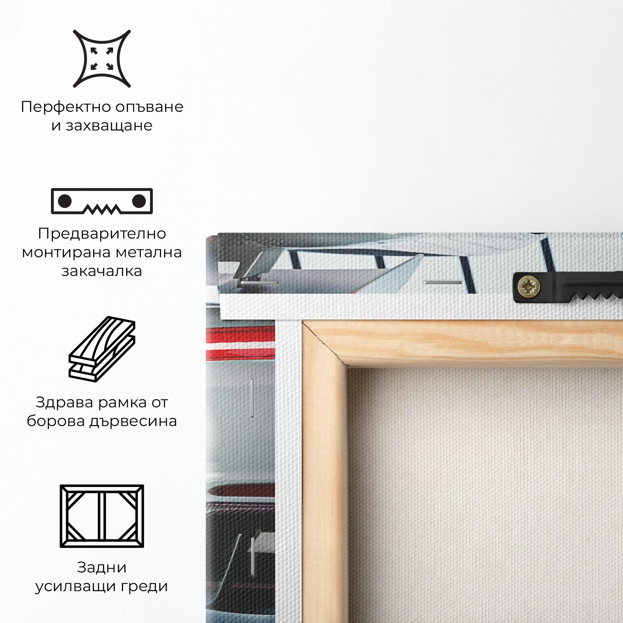 Картина на платно White Mercedes Amg mockup 5