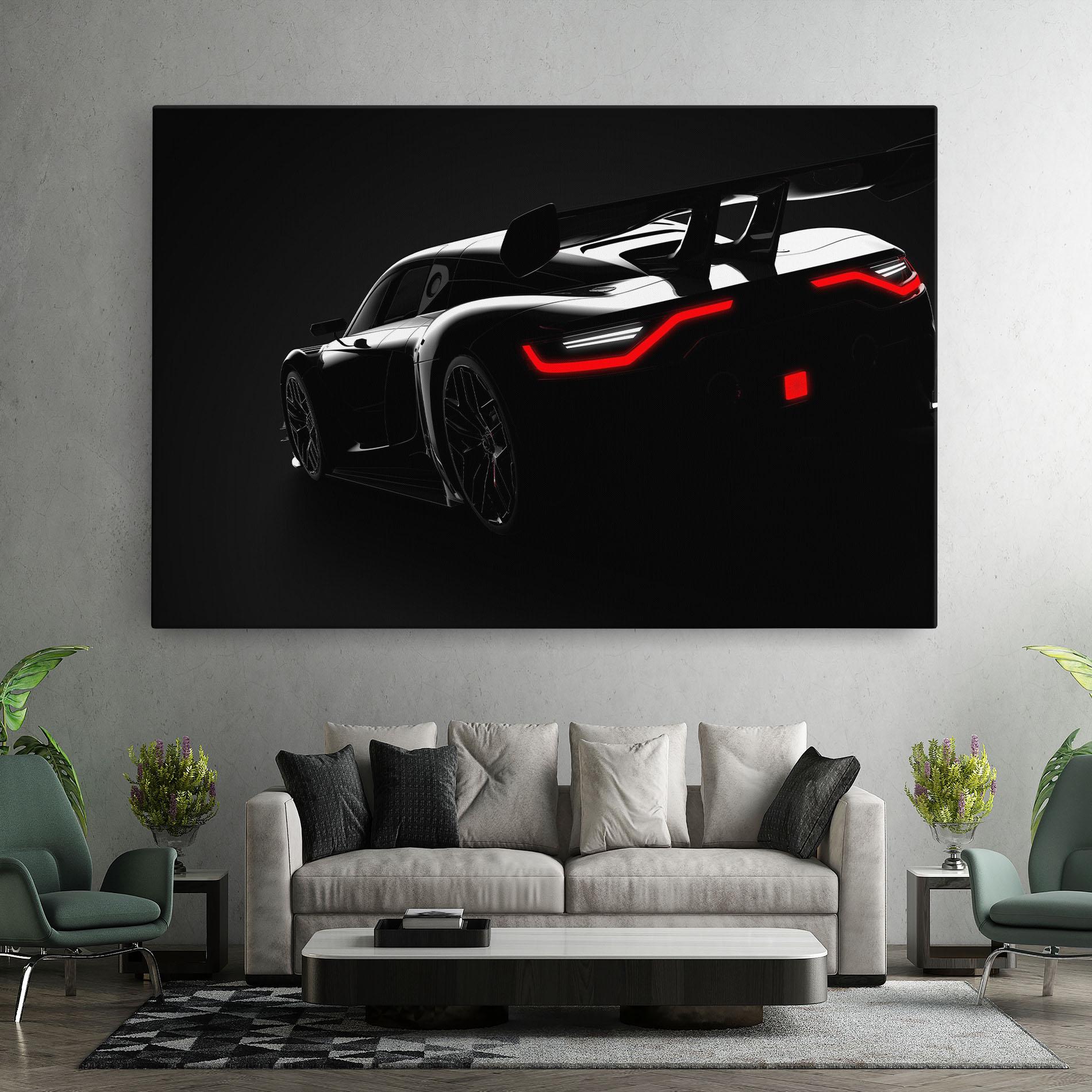 Картина на платно Black Hypercar Car mockup 7