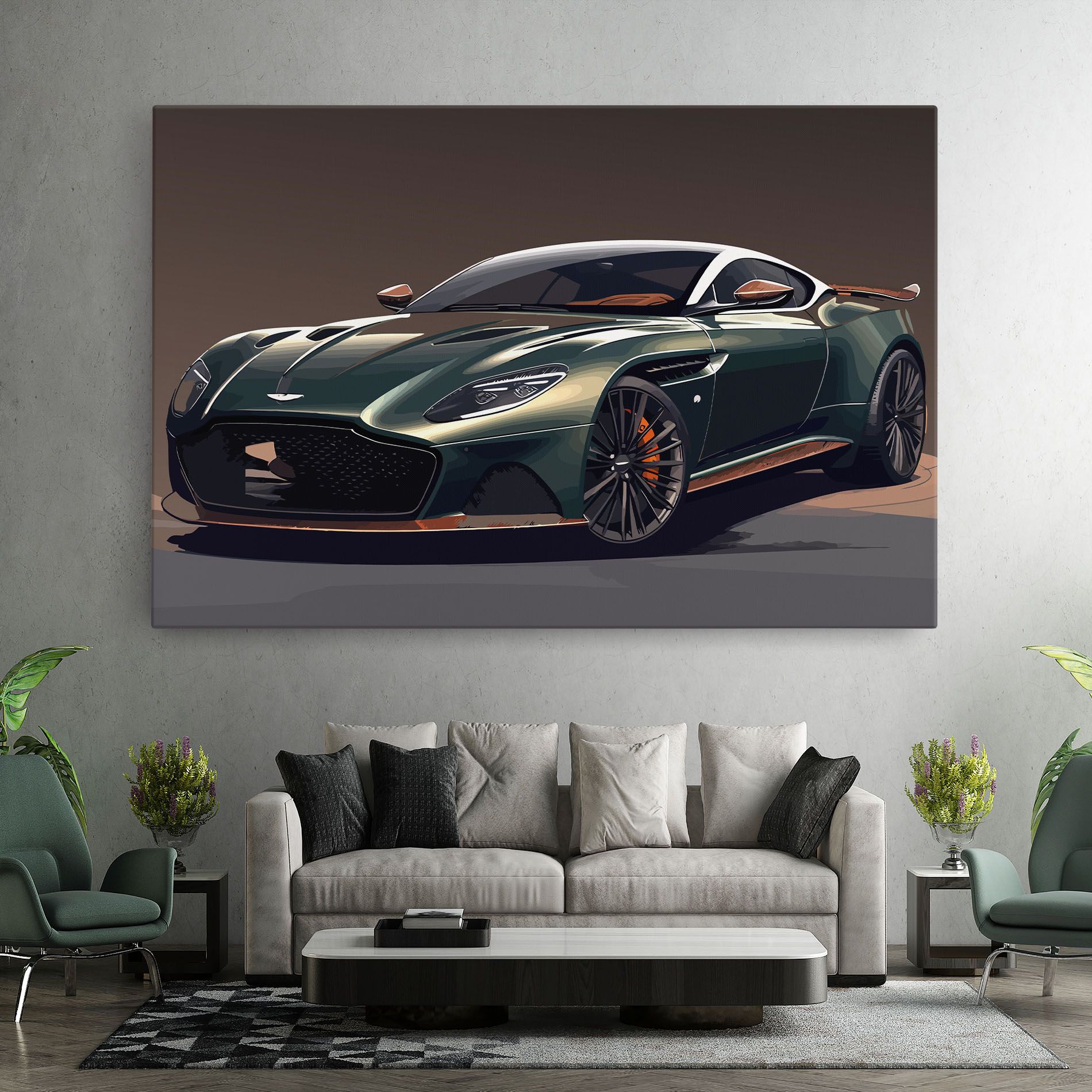 Dark Green Car mockup 7