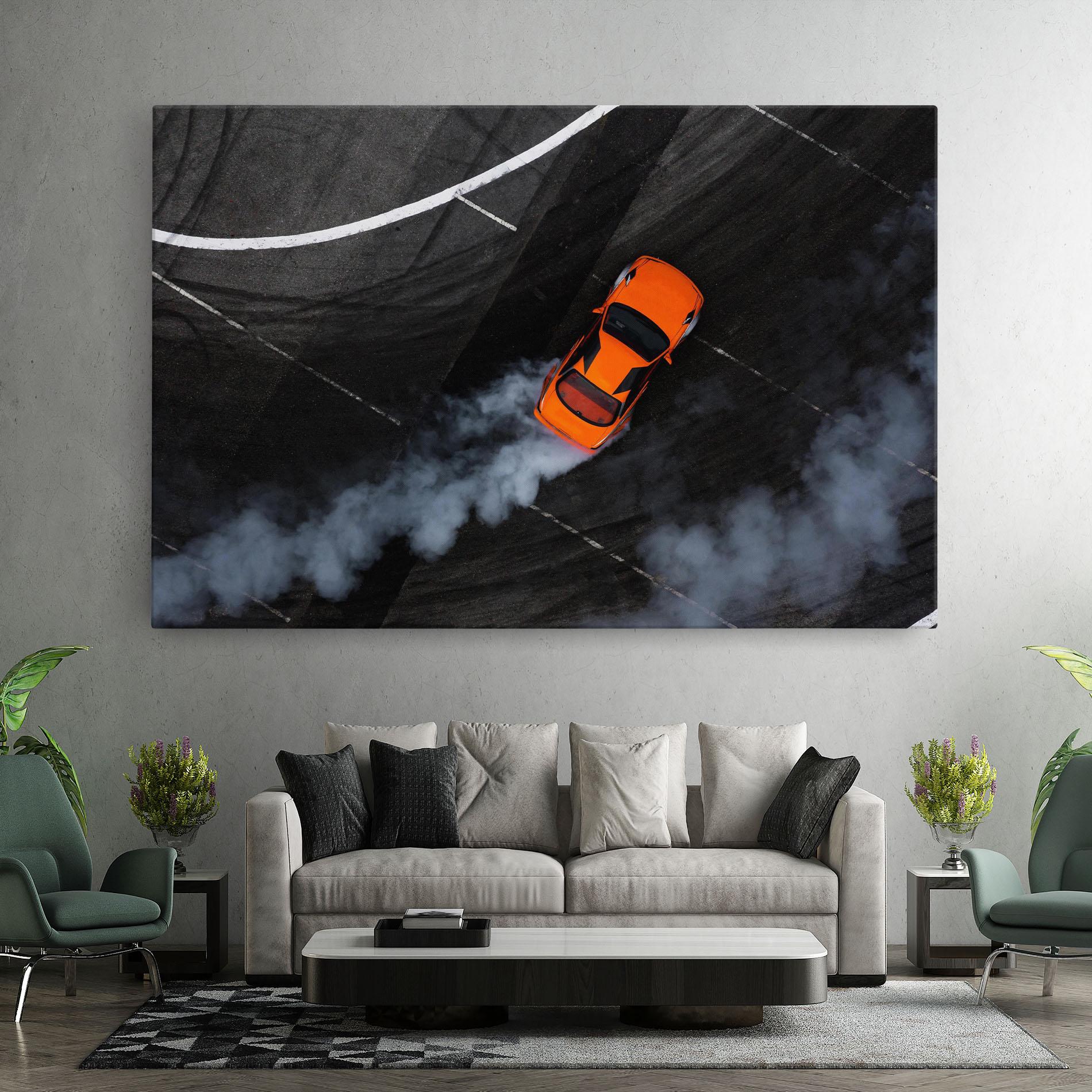 Картина на платно Orange Proche Drifting mockup 7