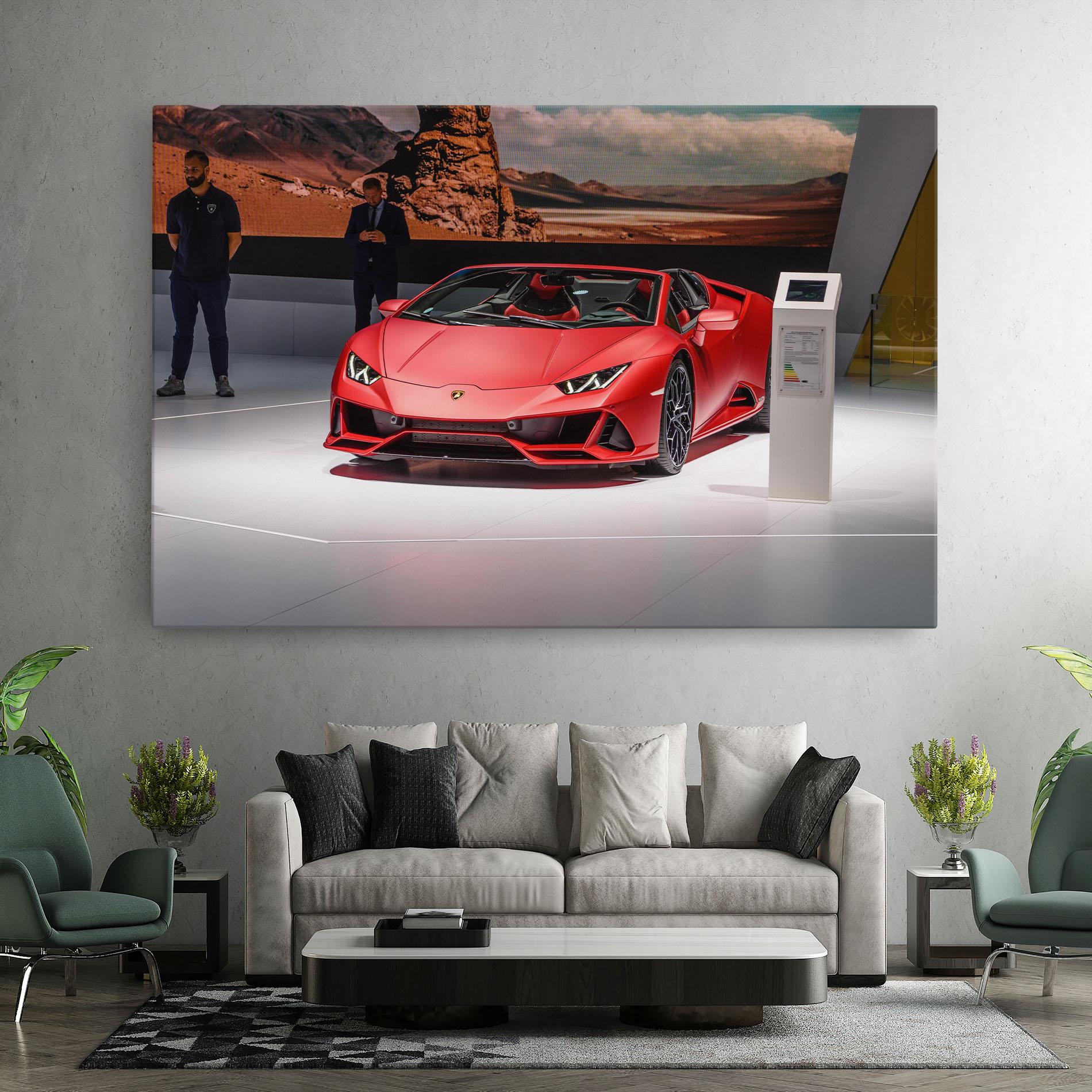 Картина на платно Red Lambo Front mockup 7