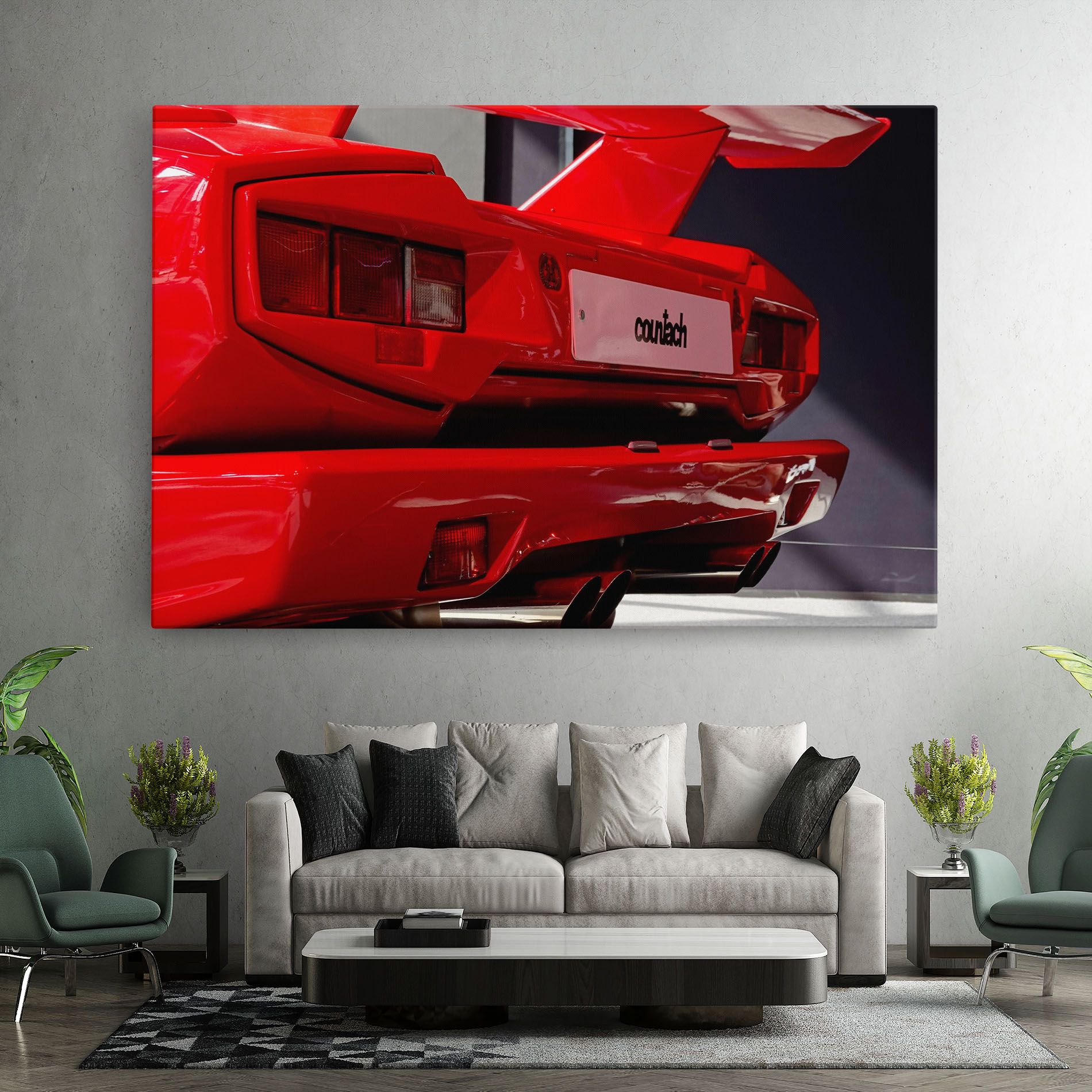 Red Rear Countach mockup 7