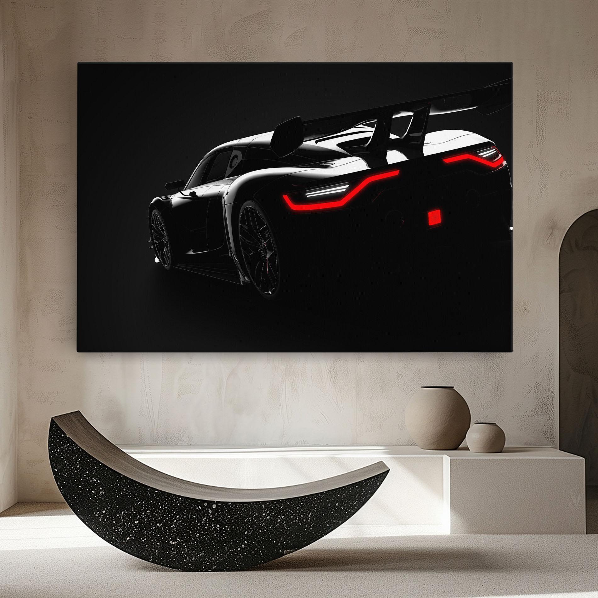 Картина на платно Black Hypercar Car mockup 8