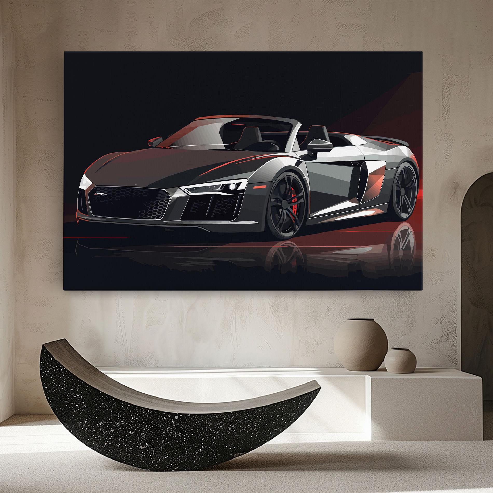 Картина на платно Cool Grey Car mockup 8