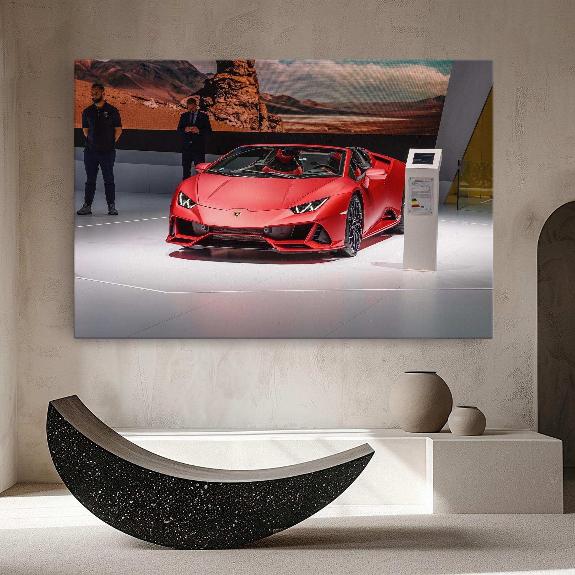 Картина на платно Red Lambo Front mockup 8