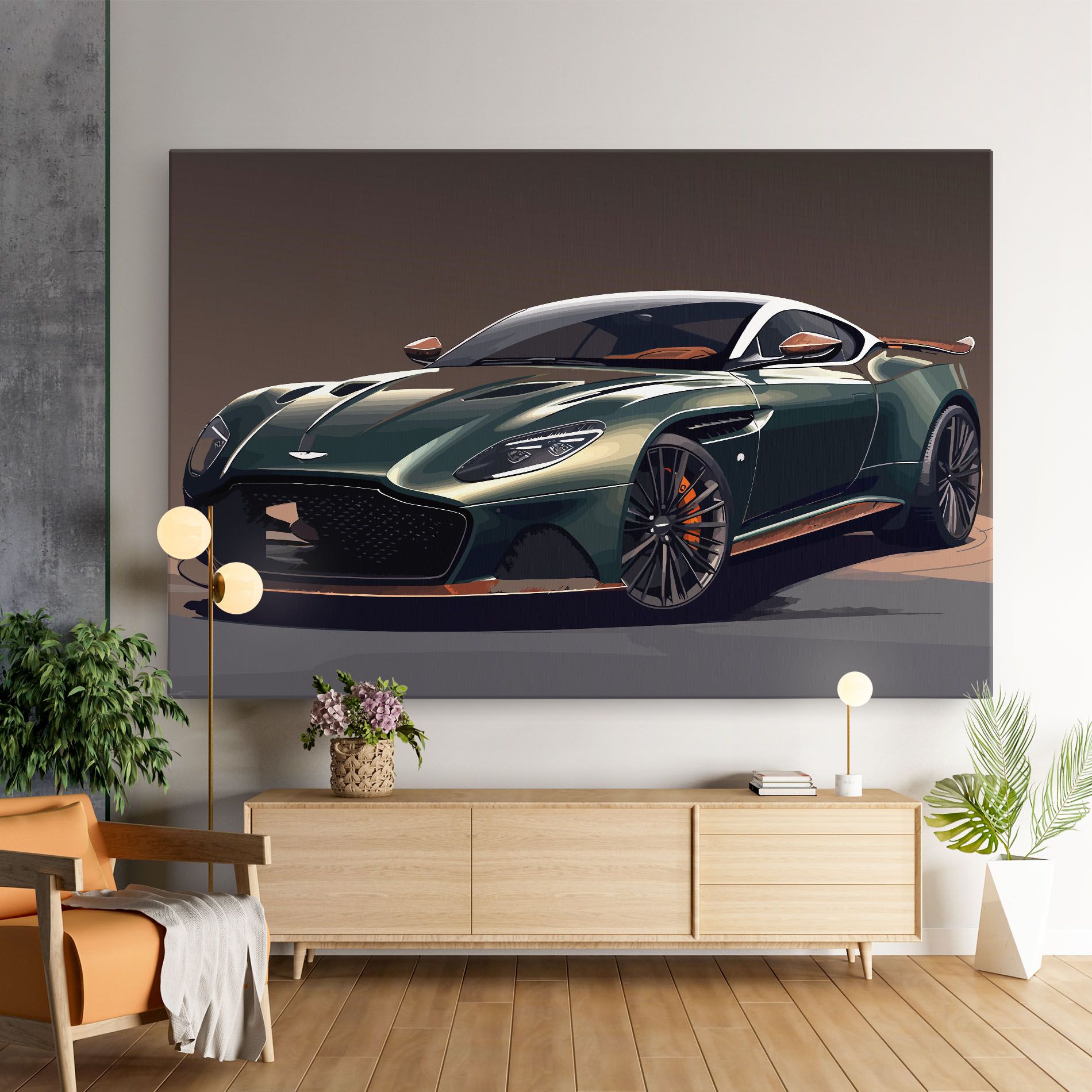 Dark Green Car mockup 9