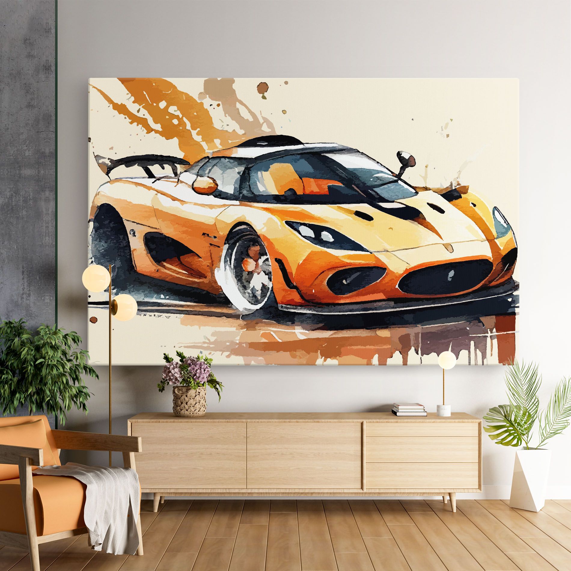 Orange Paint Car mockup 9
