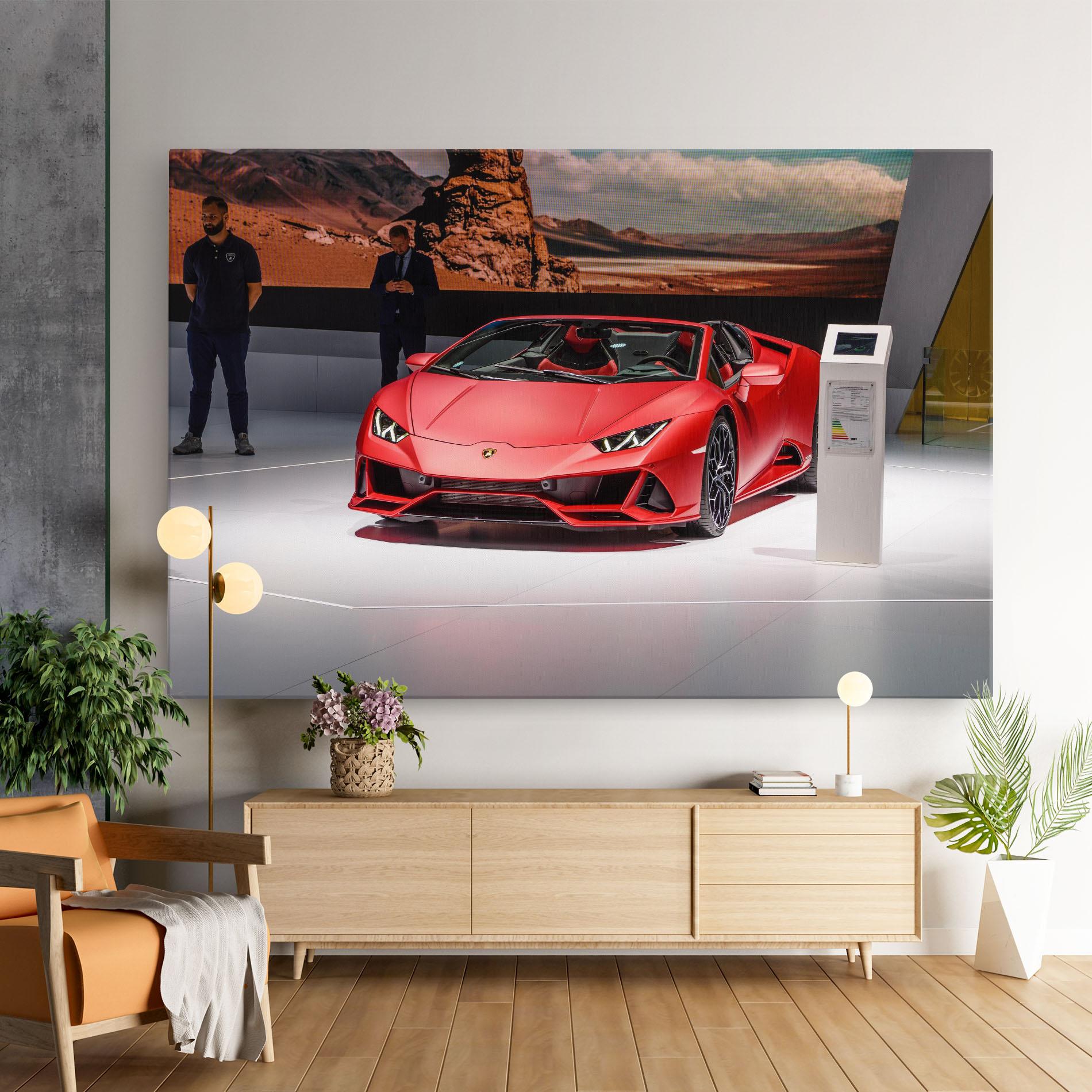 Картина на платно Red Lambo Front mockup 9