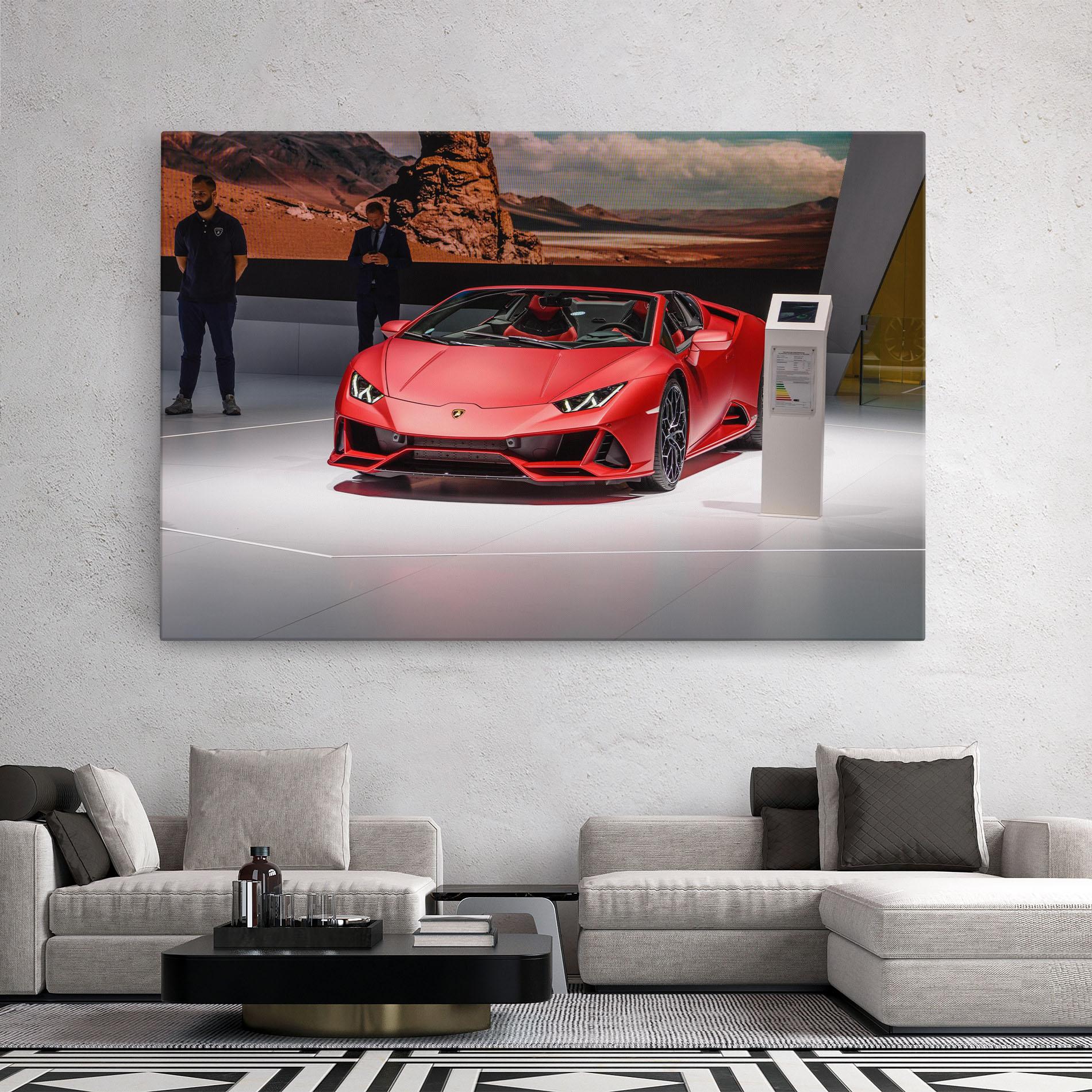 Картина на платно Red Lambo Front mockup 2