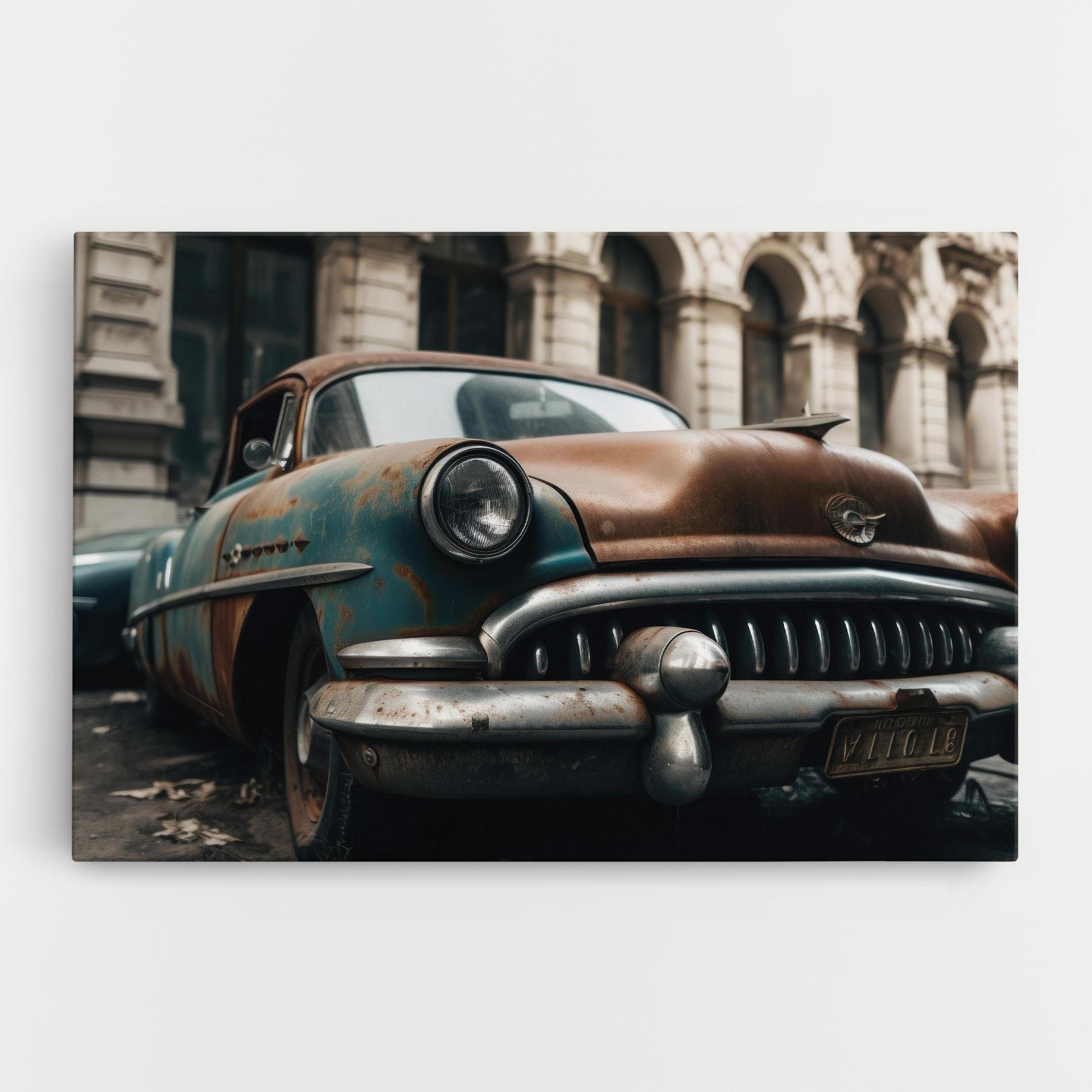 Картина на платно Old Brown Car mockup 0
