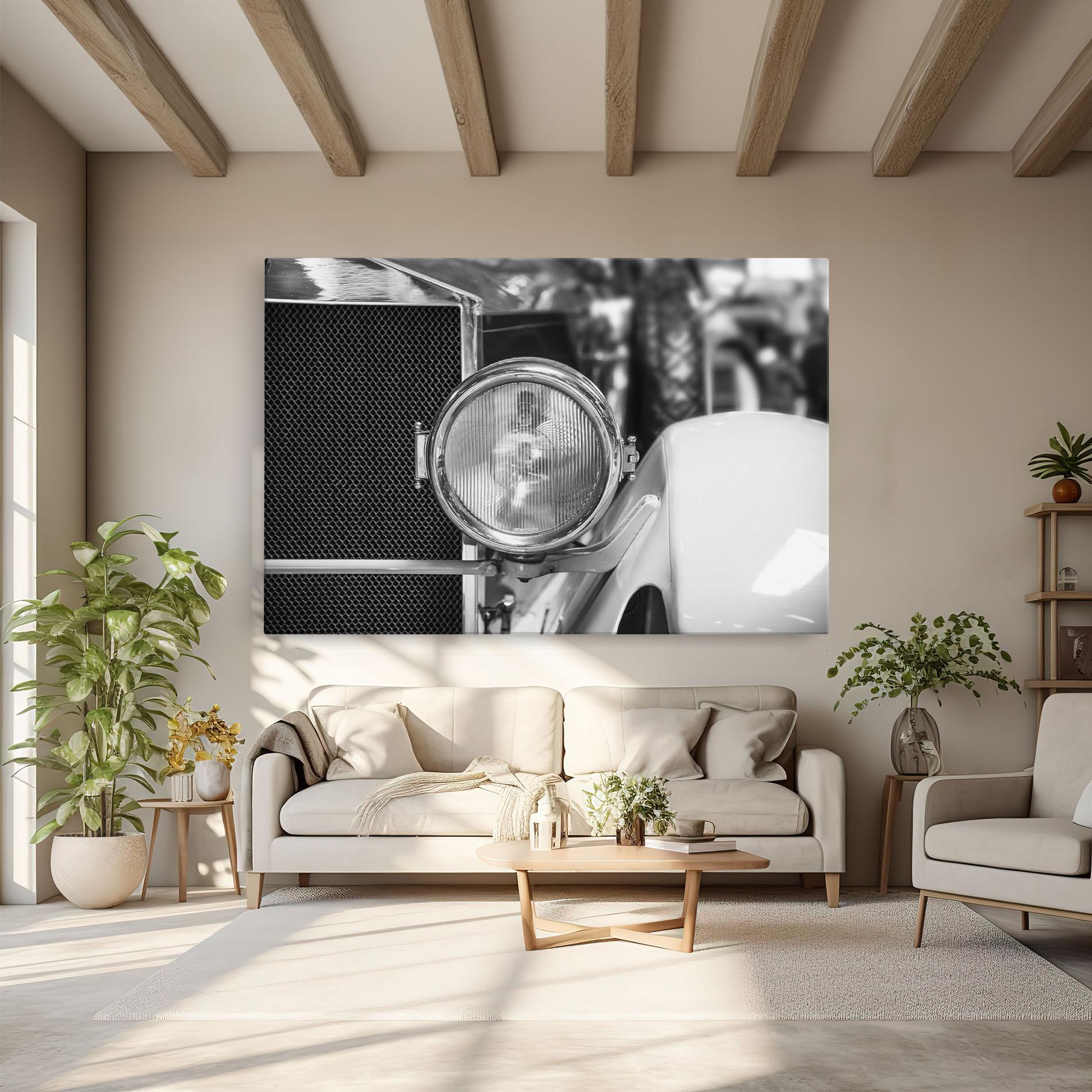 Картина на платно Closeup Grey Car mockup 6