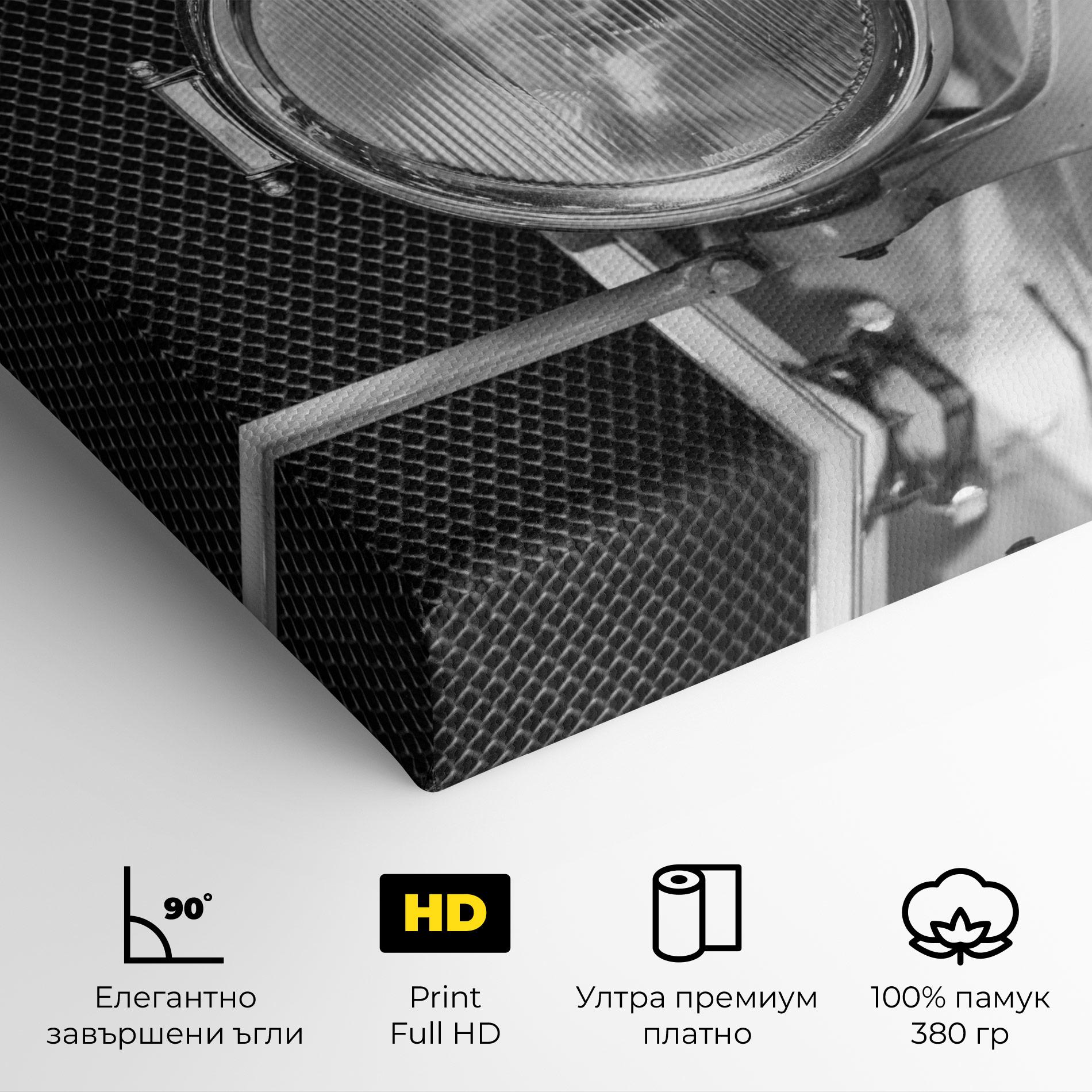 Картина на платно Closeup Grey Car mockup 4