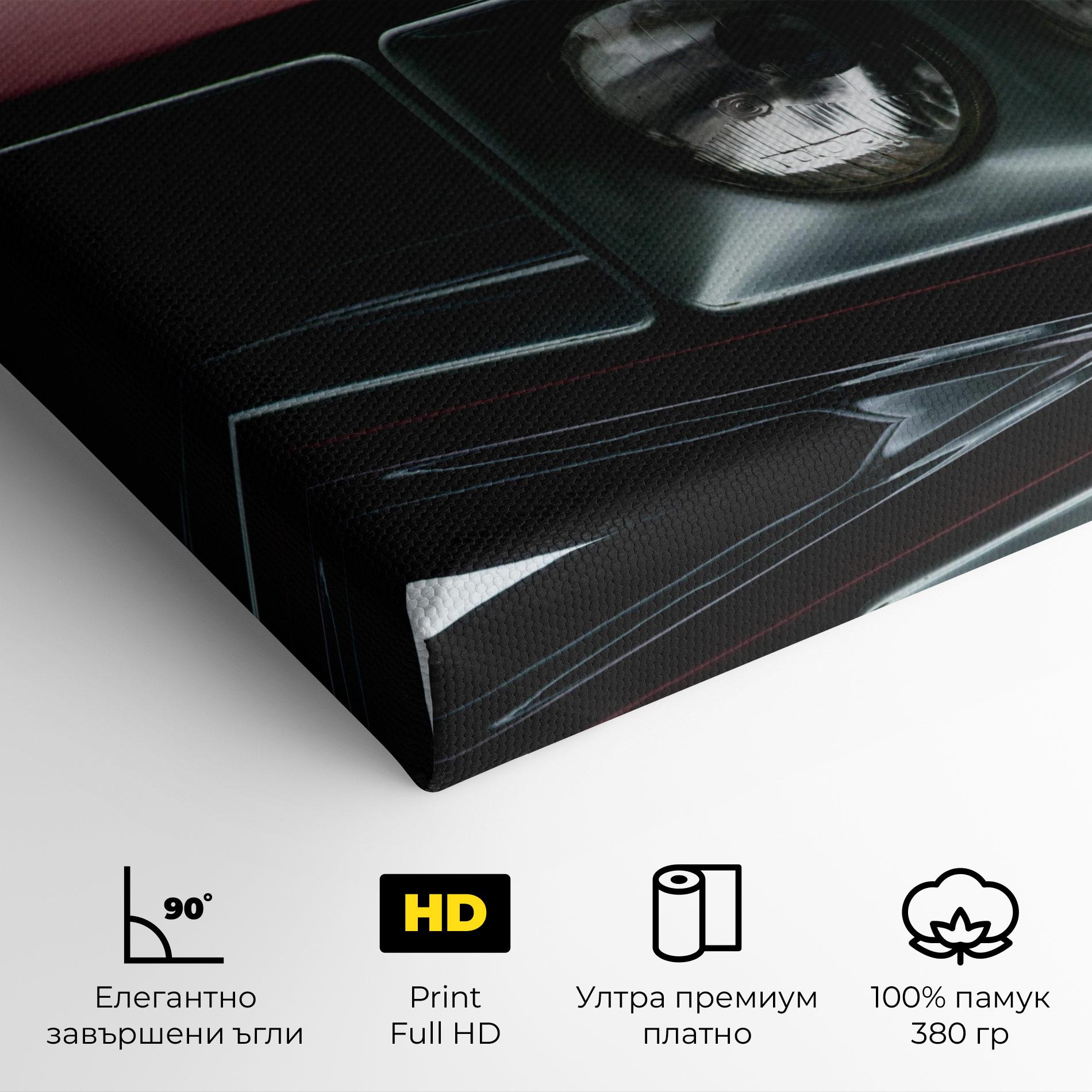 Картина на платно Dark Red Car mockup 4