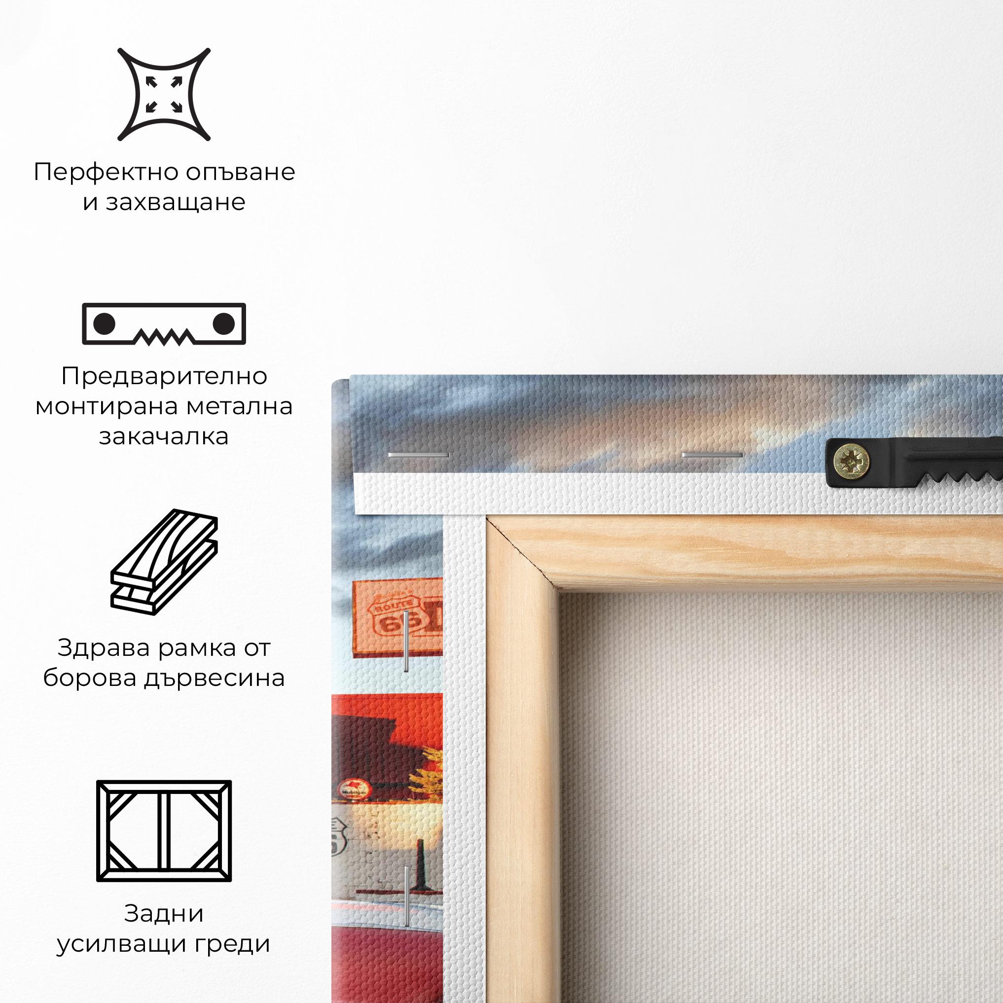 Картина на платно Cloud Old Car mockup 5