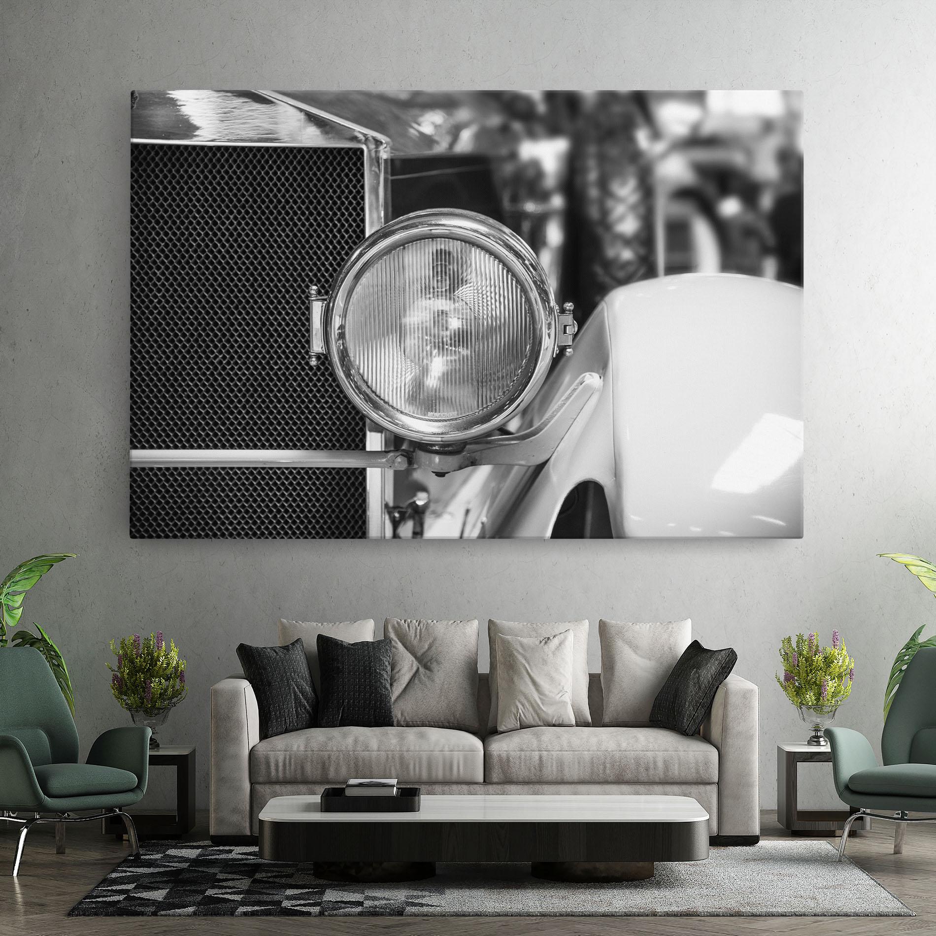 Картина на платно Closeup Grey Car mockup 7